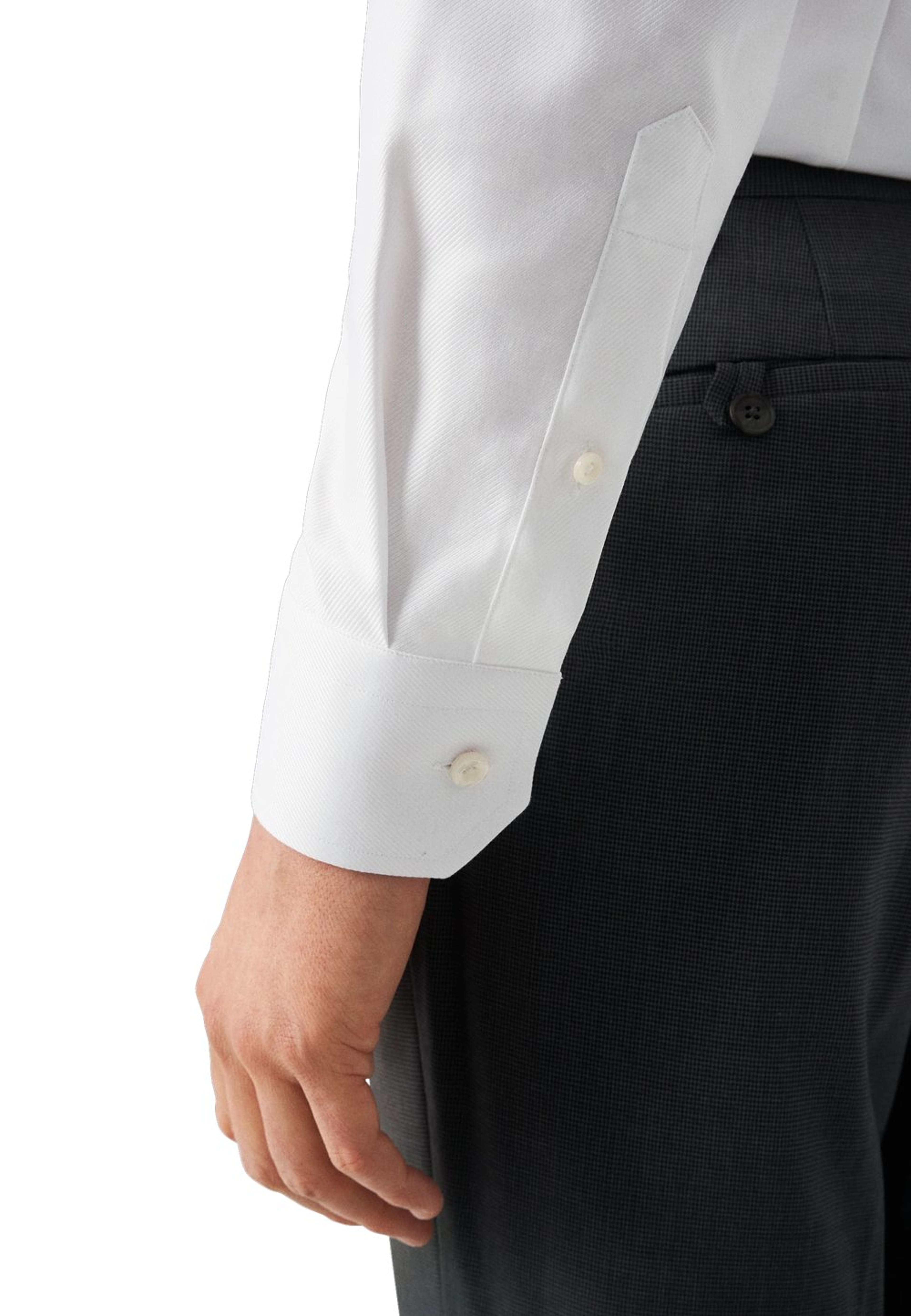 Skjorta I Texturerad Twill Contemporary Fit