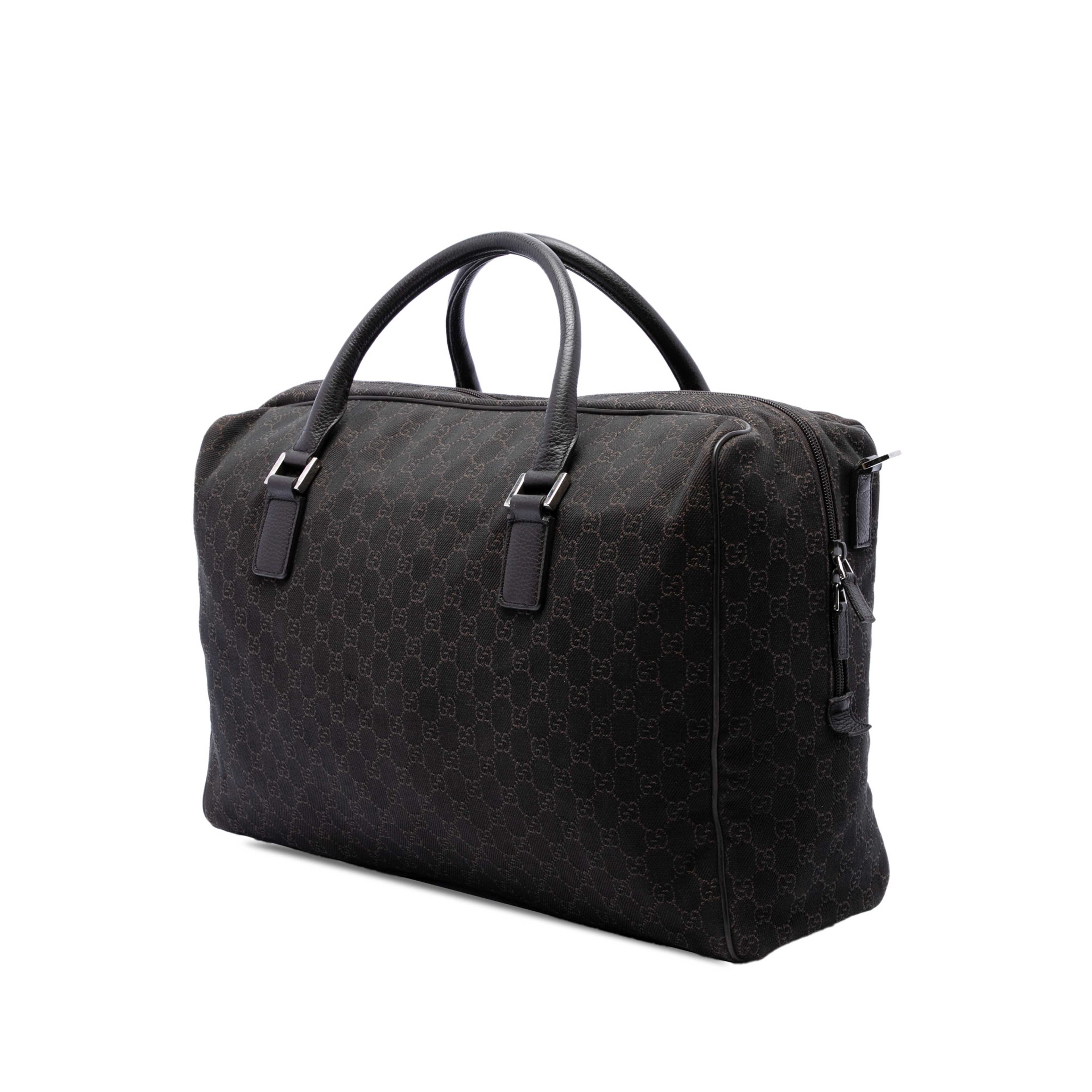 Gucci Gg Denim Travel Bag, från Luxclusif, i färgen brun. Klicka för att öppna bilden i stort format
