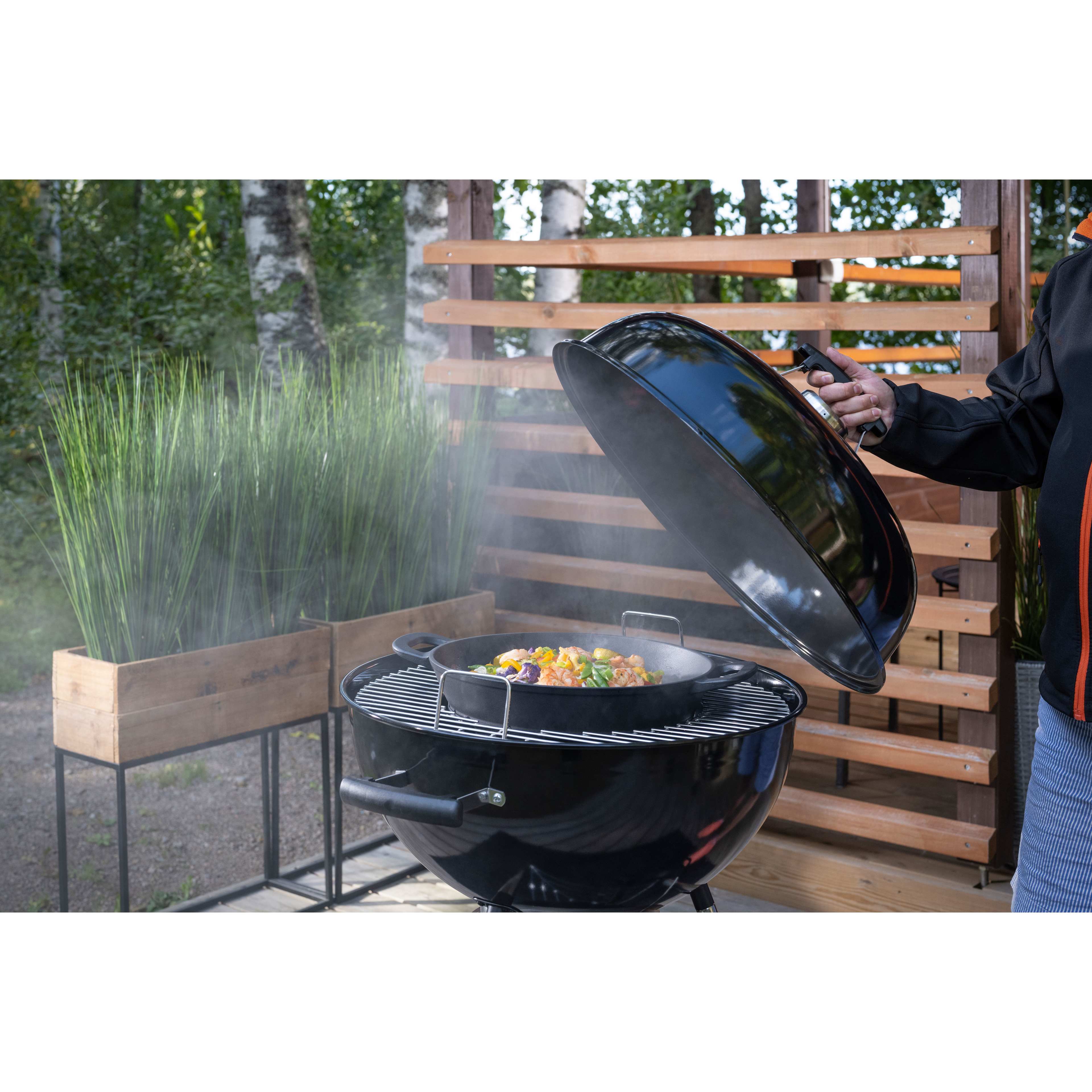 Wokpanna i gjutjärn Multigrill 30 Cm