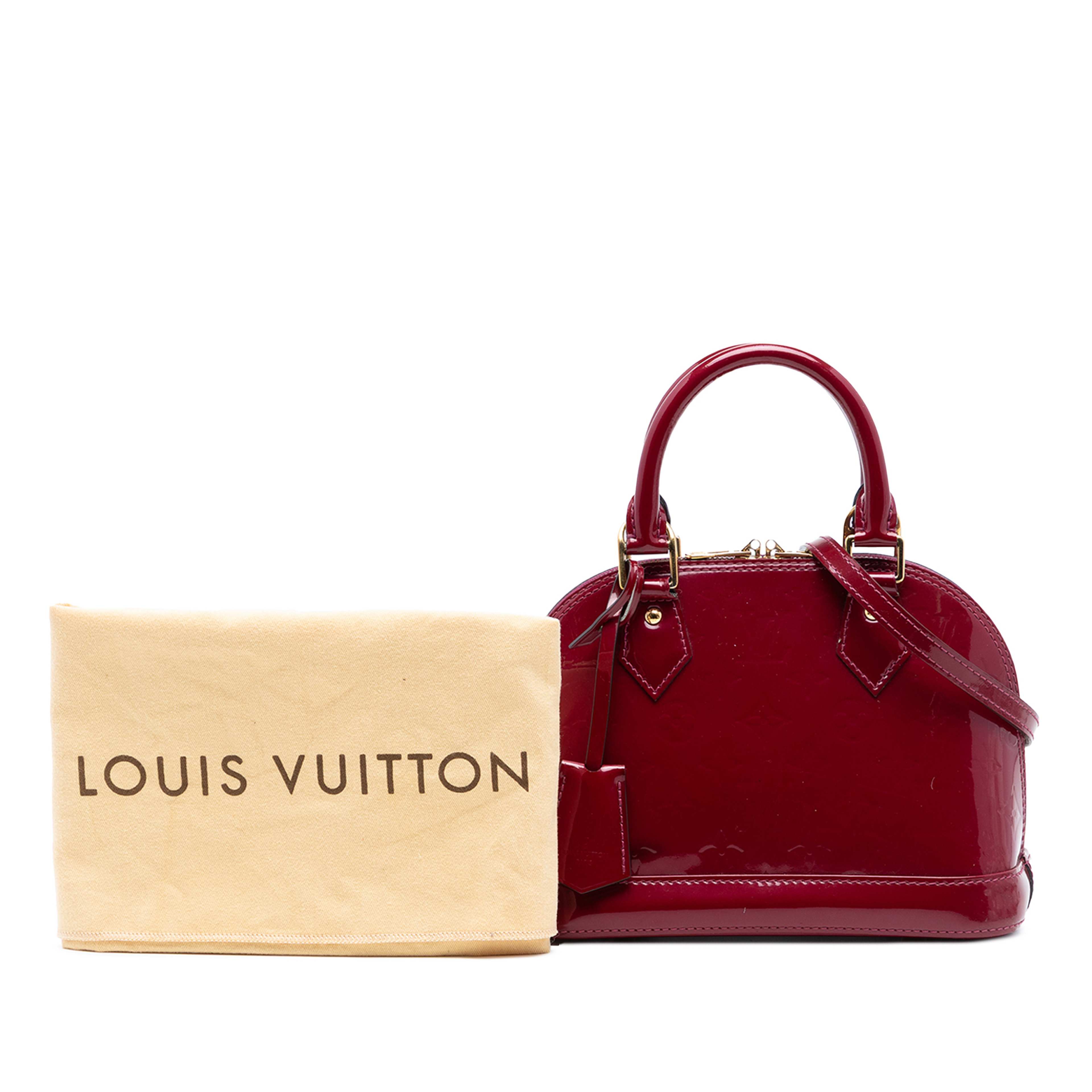 Louis Vuitton Monogram Vernis Alma Bb, från Luxclusif, i färgen rosa. Klicka för att öppna bilden i stort format