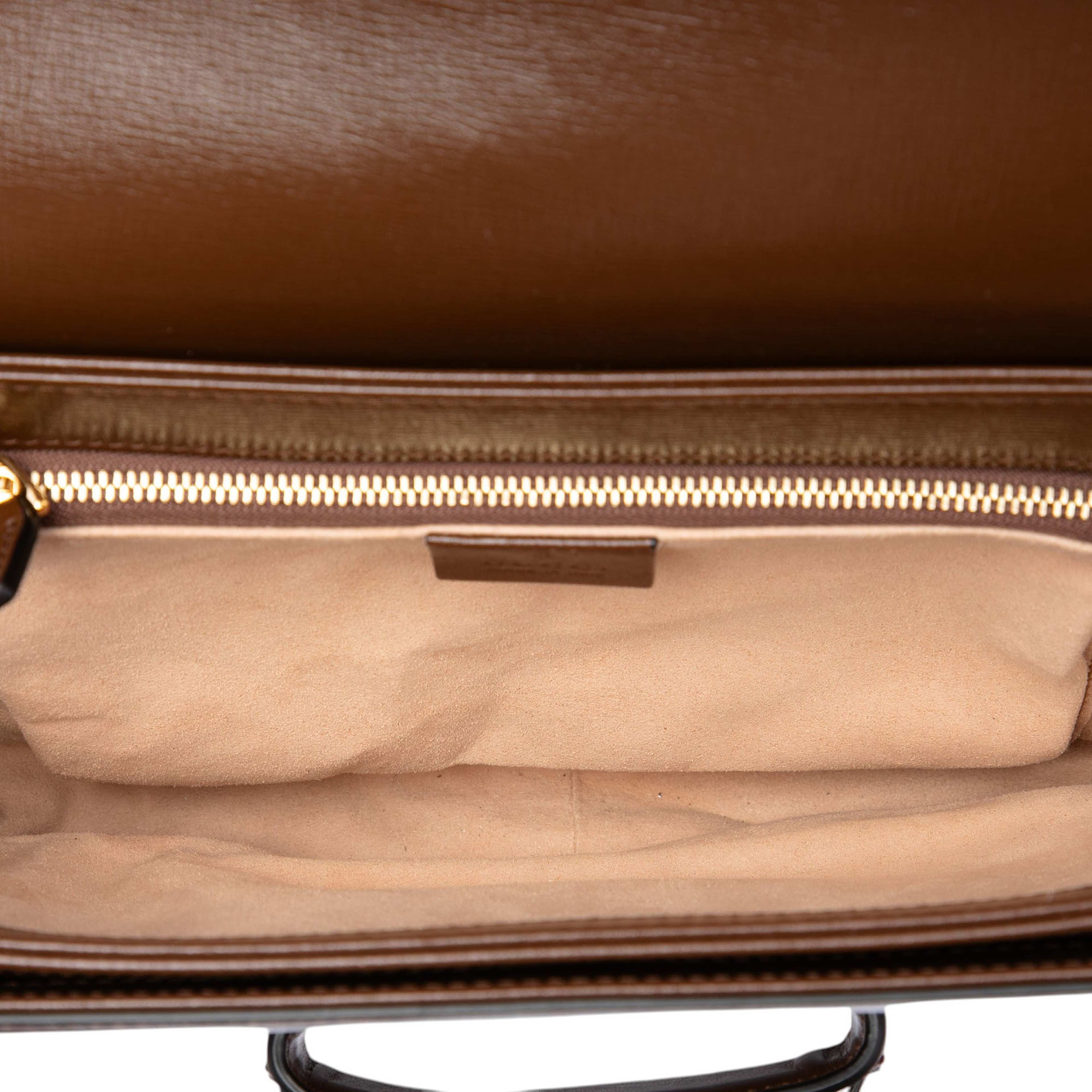 Gucci Medium Leather Horsebit 1955 Shoulder Bag, från Luxclusif, i färgen brun. Klicka för att öppna bilden i stort format