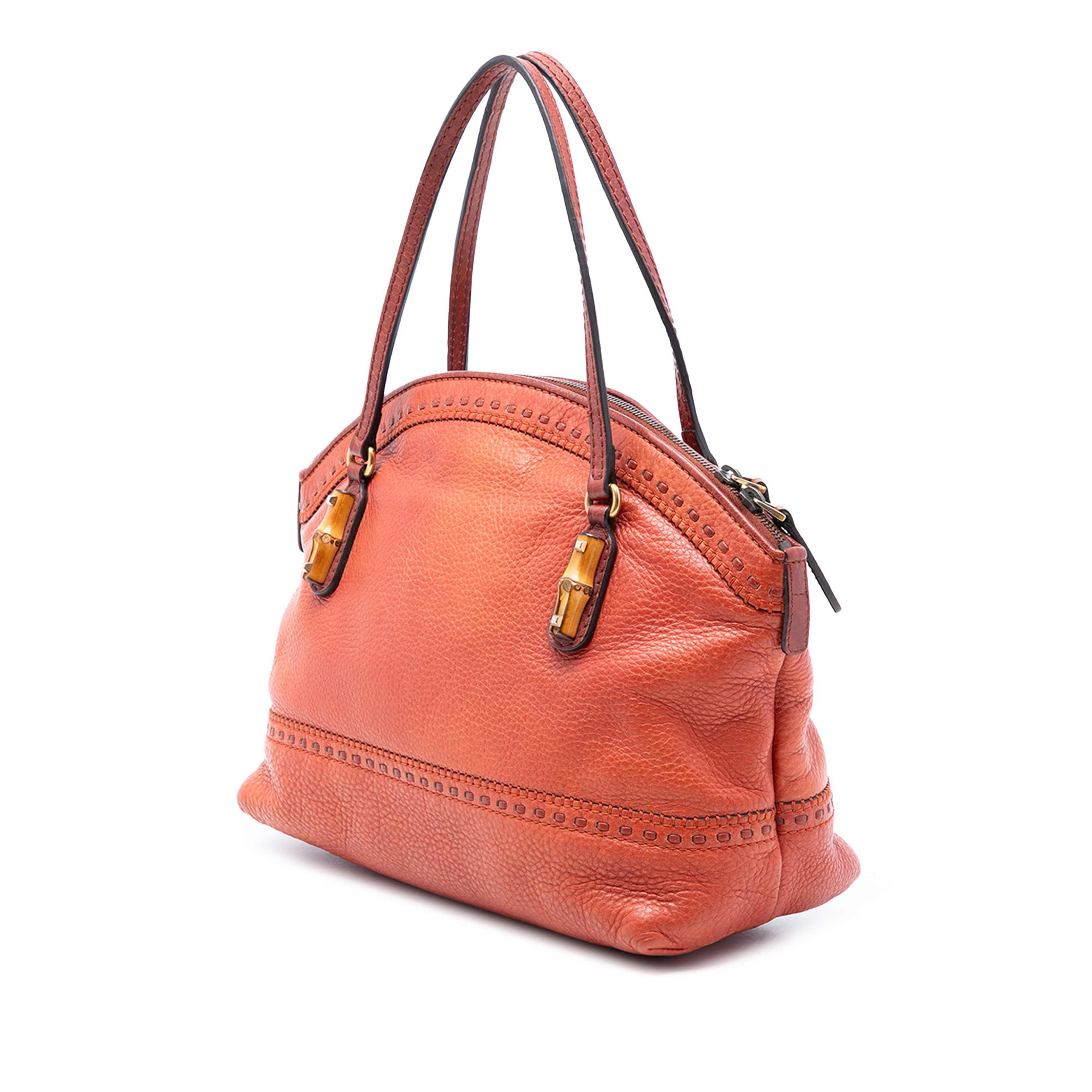 Gucci Leather Laidback Crafty Handbag, från Luxclusif, i färgen orange. Klicka för att öppna bilden i stort format