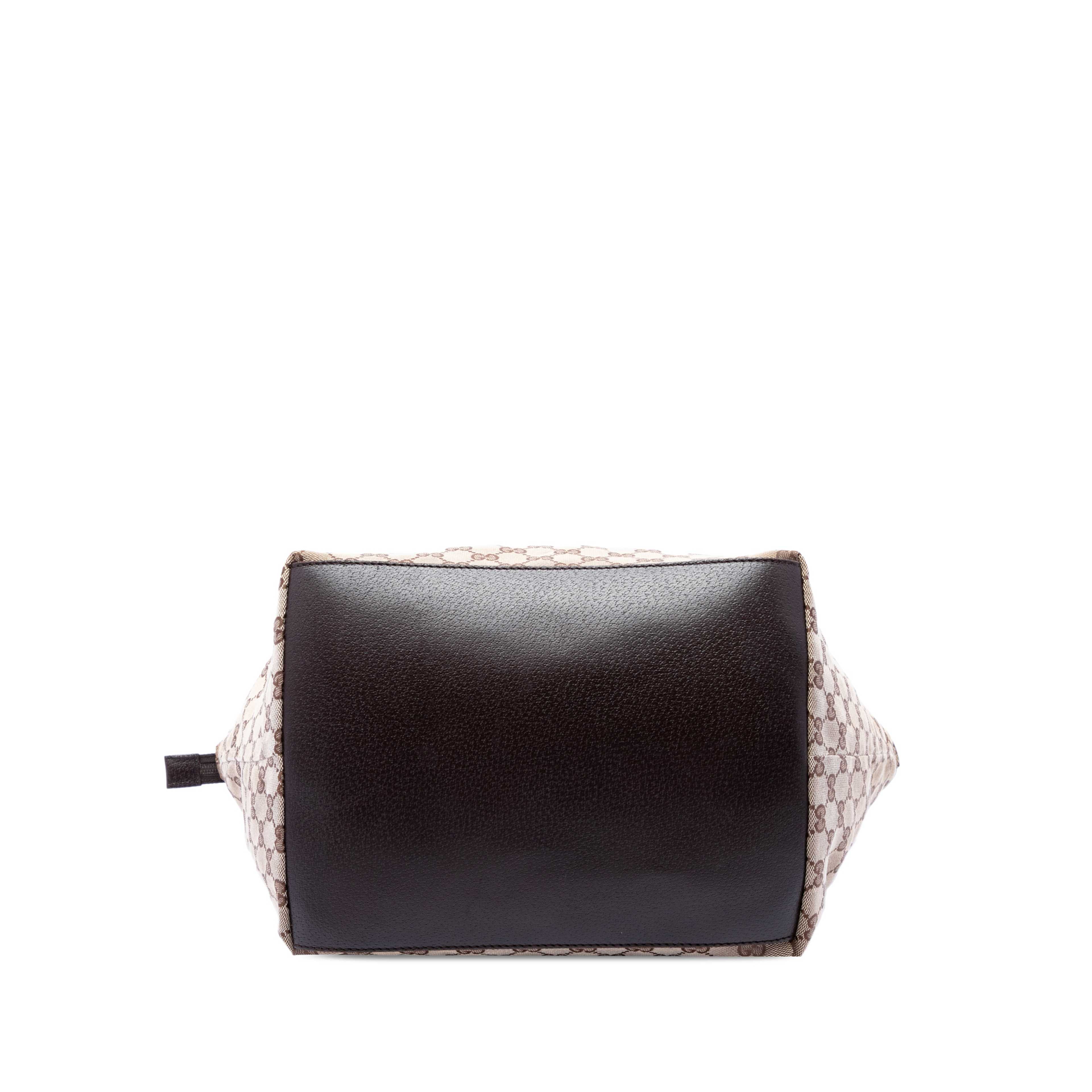 Gucci Gg Canvas Web Tote, från Luxclusif, i färgen beige. Klicka för att öppna bilden i stort format