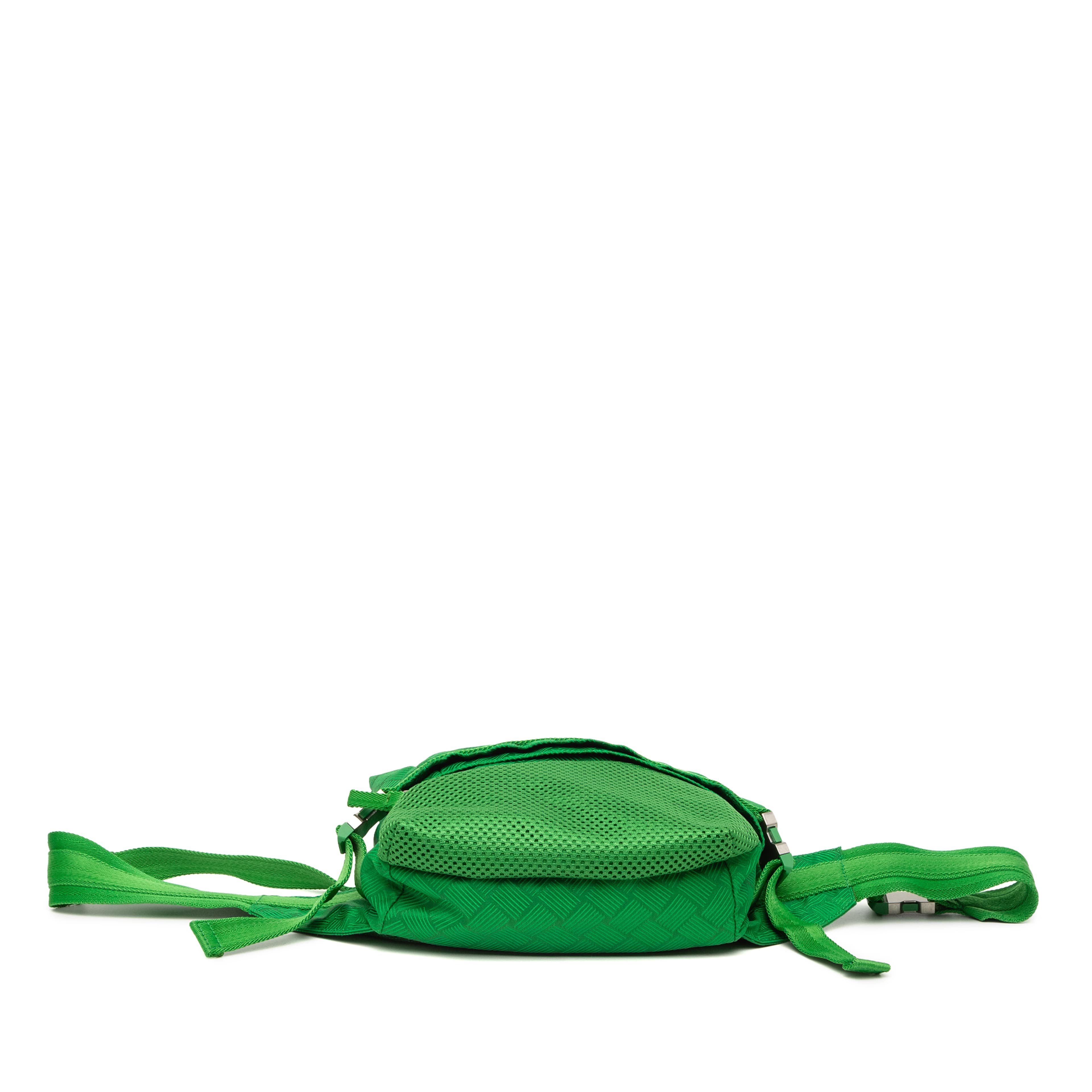 Bottega Veneta Nylon And Mesh Intrecciato Belt Bag, från Luxclusif, i färgen grön. Klicka för att öppna bilden i stort format