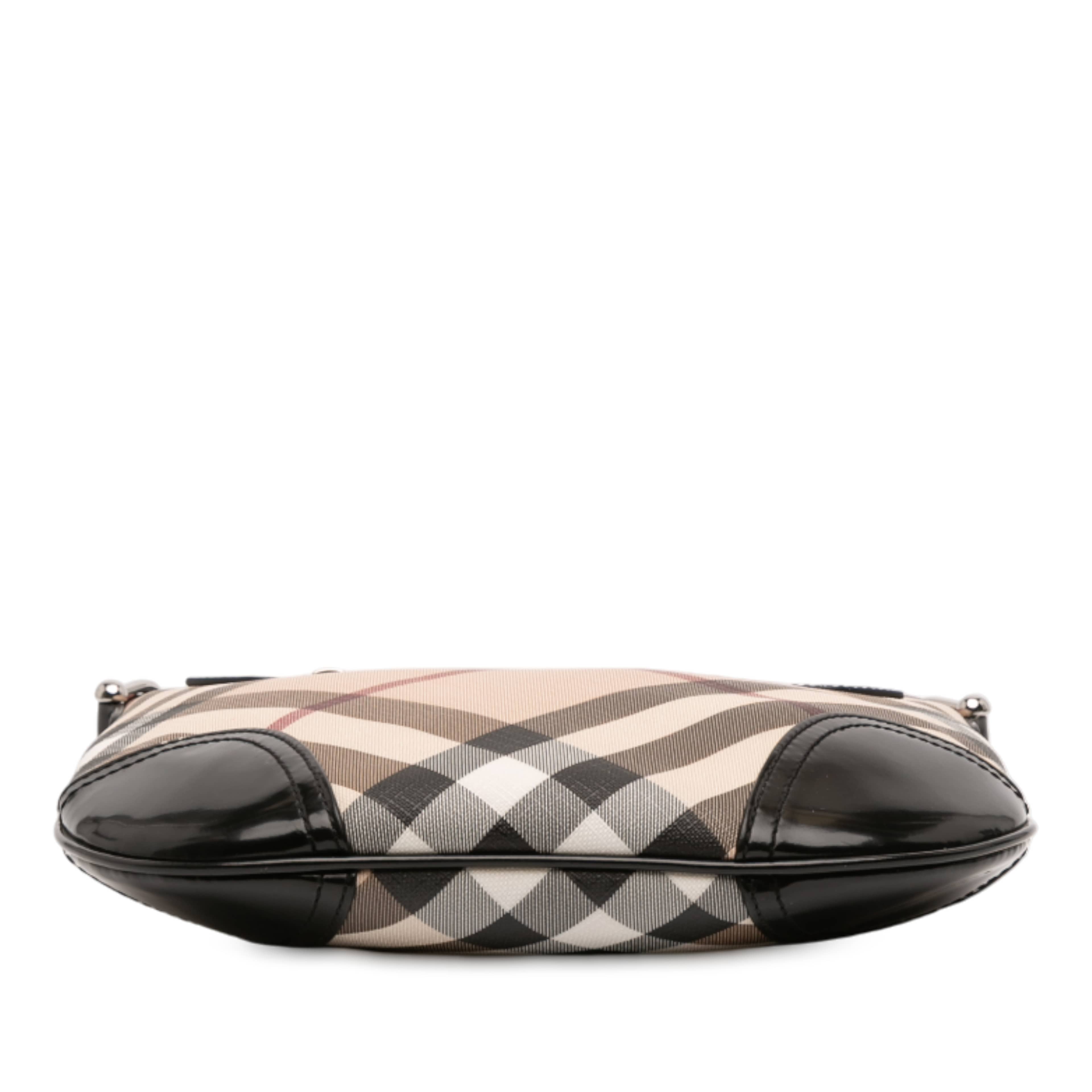 Burberry Supernova Check Coated Canvas Dryden Crossbody, från Luxclusif, i färgen beige. Klicka för att öppna bilden i stort format