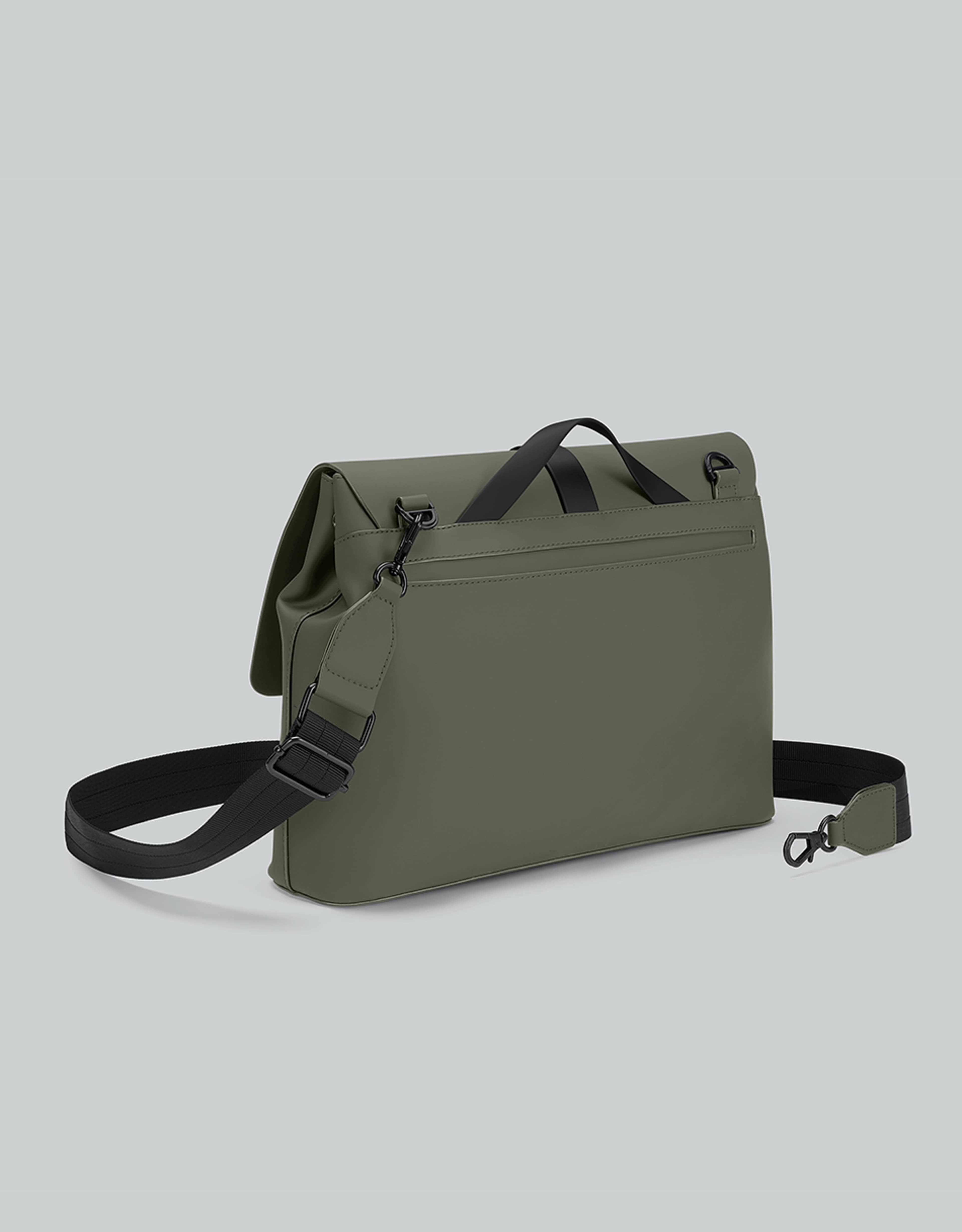 Spläsh Crossbody Large 14", från Gaston Luga, i färgen olive. Klicka för att öppna bilden i stort format
