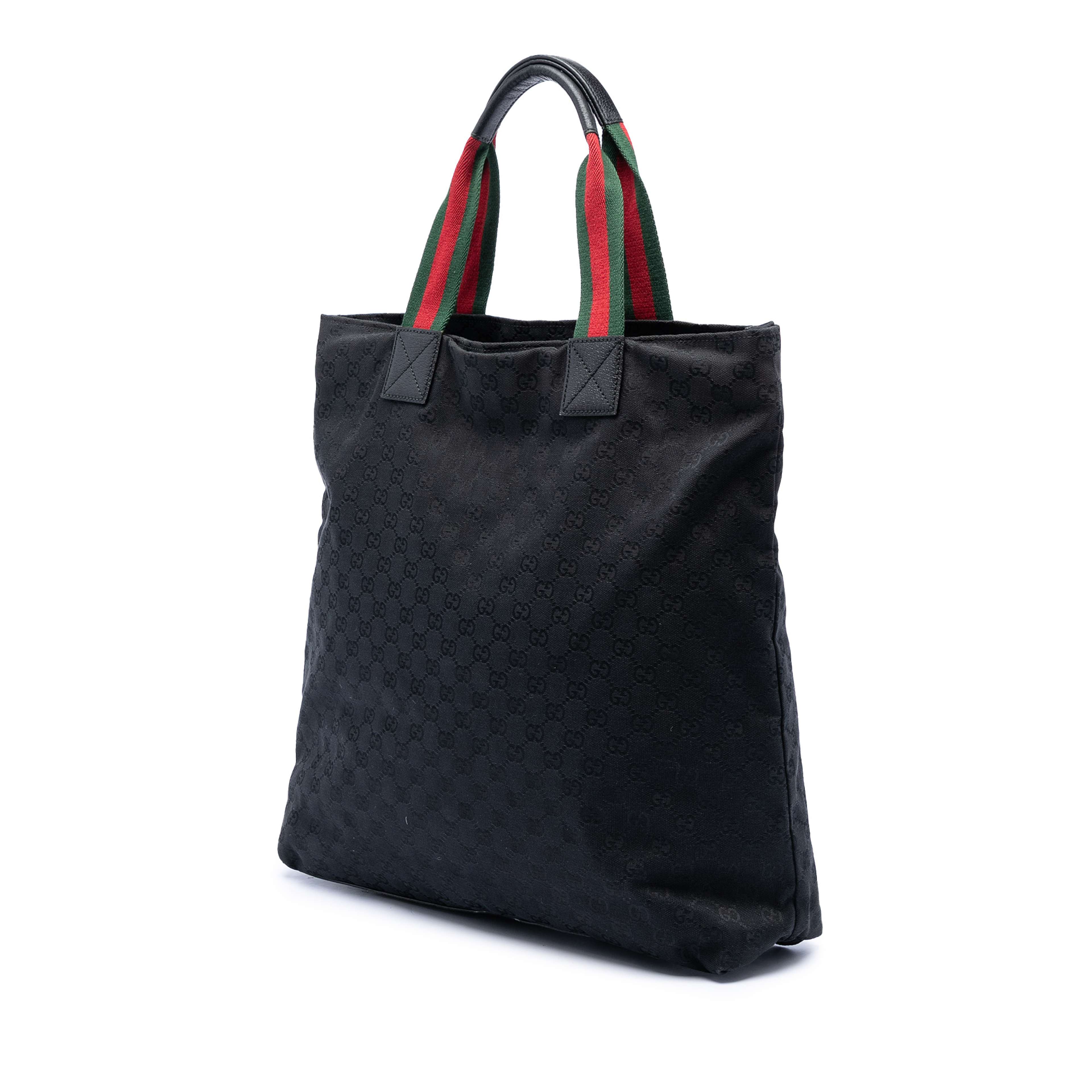 Gucci Gg Canvas Web Vertical Tote, från Luxclusif, i färgen black. Klicka för att öppna bilden i stort format