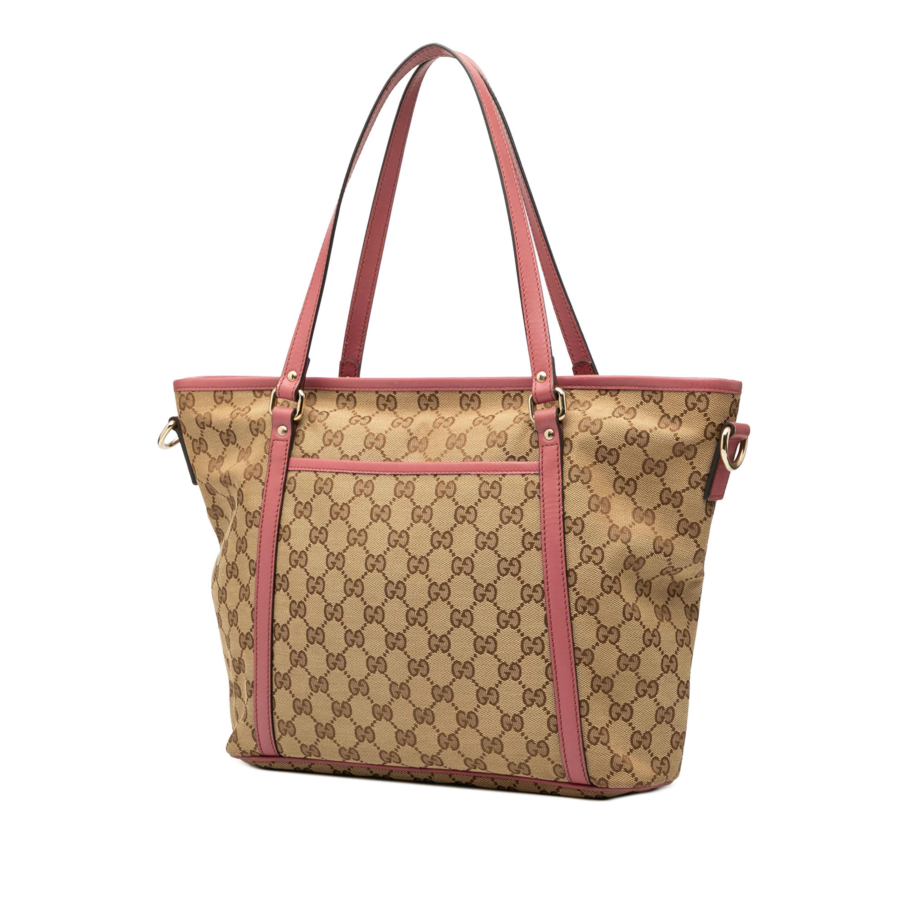 Gucci Gg Canvas Convertible Joy Tote, från Luxclusif, i färgen beige. Klicka för att öppna bilden i stort format