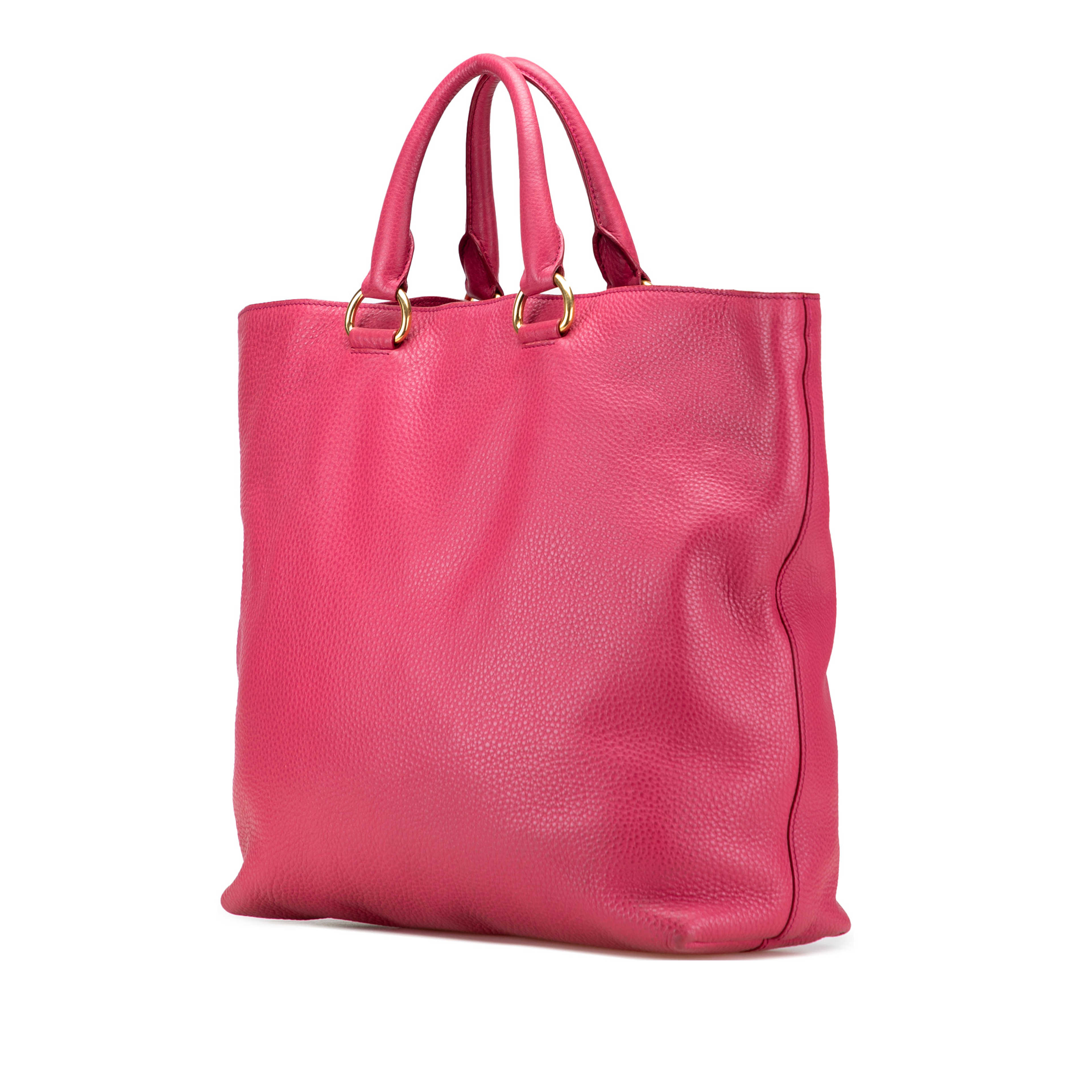 Prada Vitello Daino Open Convertible Tote, från Luxclusif, i färgen blush. Klicka för att öppna bilden i stort format