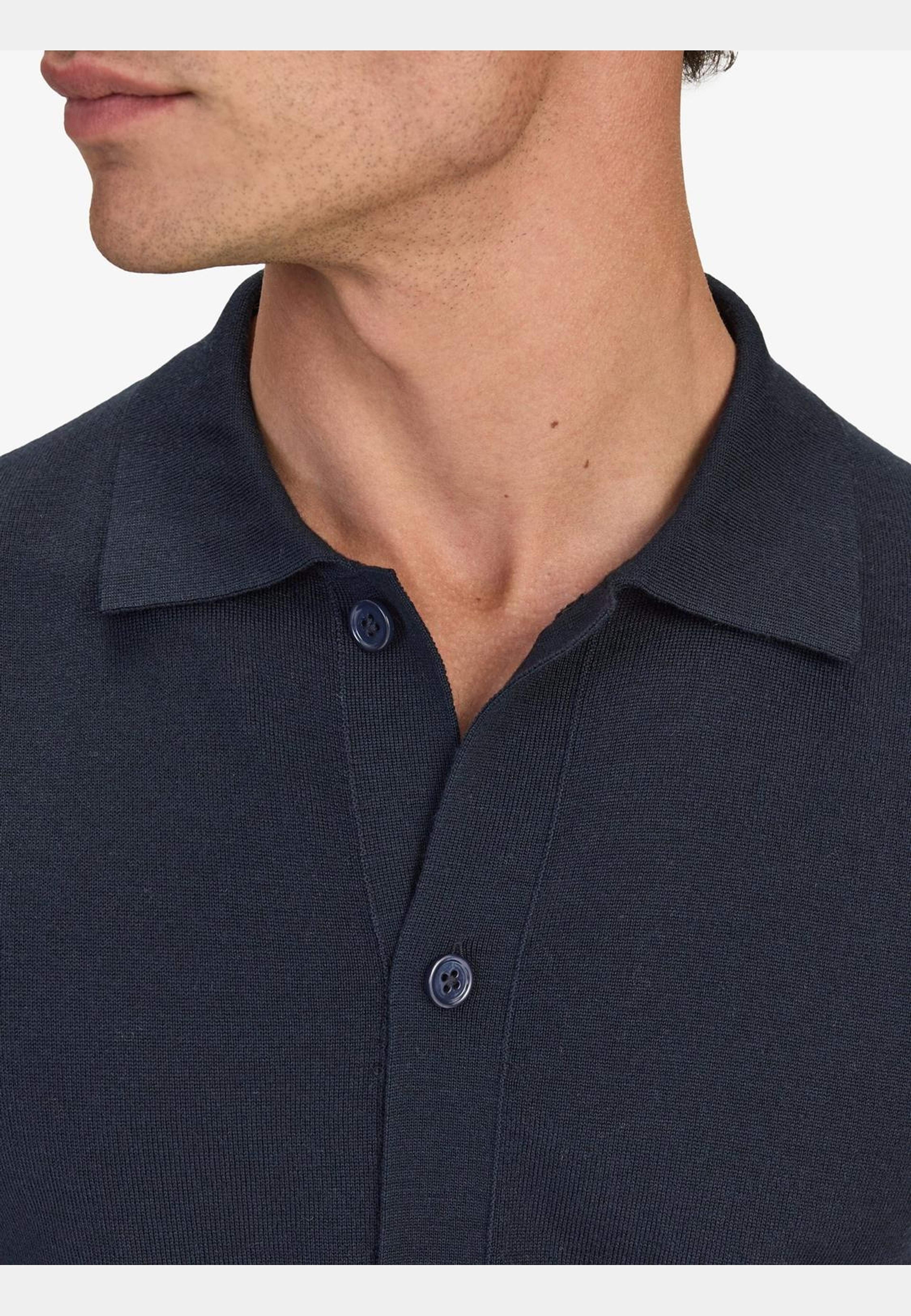 Merino Buttoned Cardigan (bastian), från John Henric, i färgen navy blue. Klicka för att öppna bilden i stort format