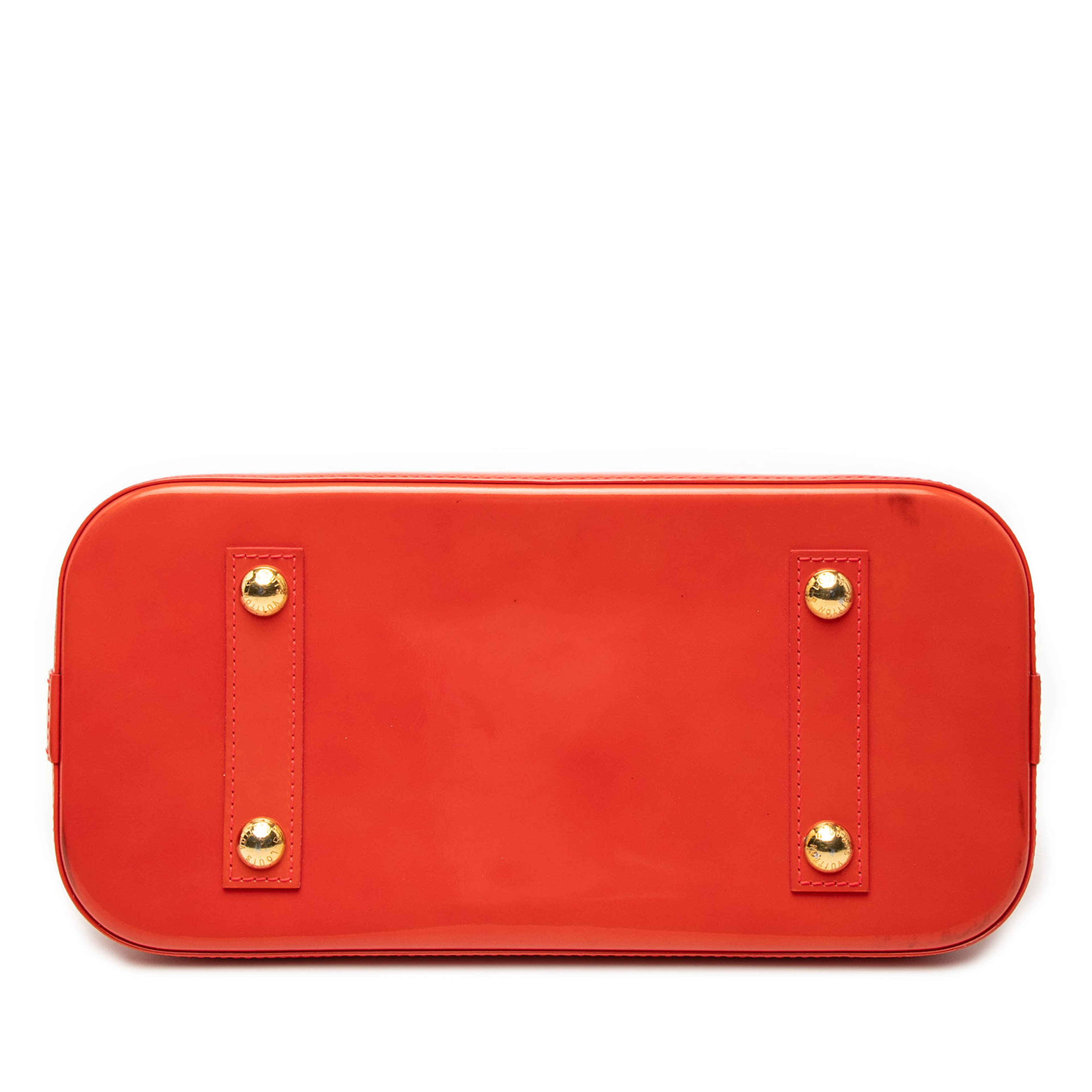 Louis Vuitton Monogram Vernis Alma Pm, från Luxclusif, i färgen orange. Klicka för att öppna bilden i stort format