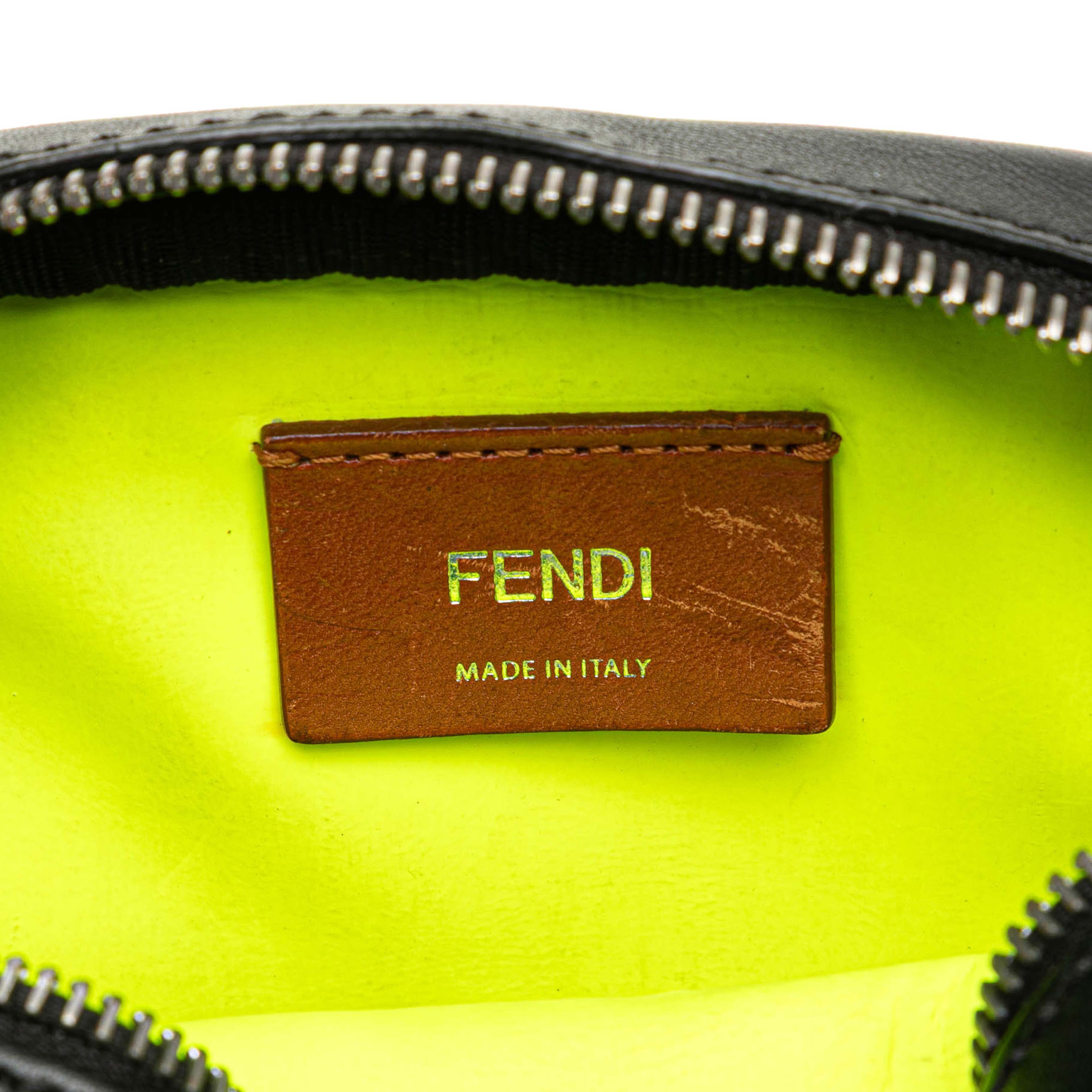 Fendi Small Leather Monster Bug Crossbody, från Luxclusif, i färgen black.