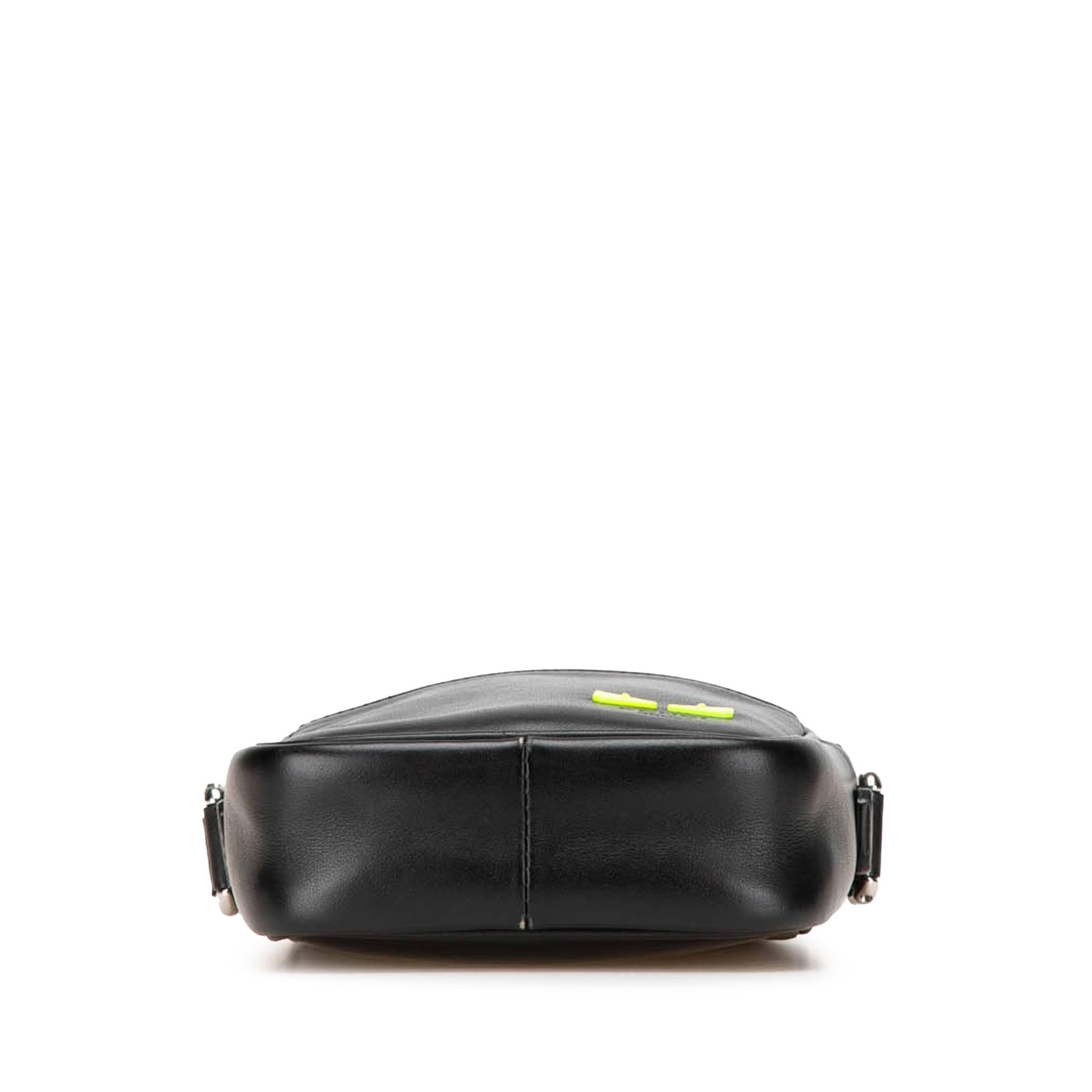 Fendi Small Leather Monster Bug Crossbody, från Luxclusif, i färgen black.