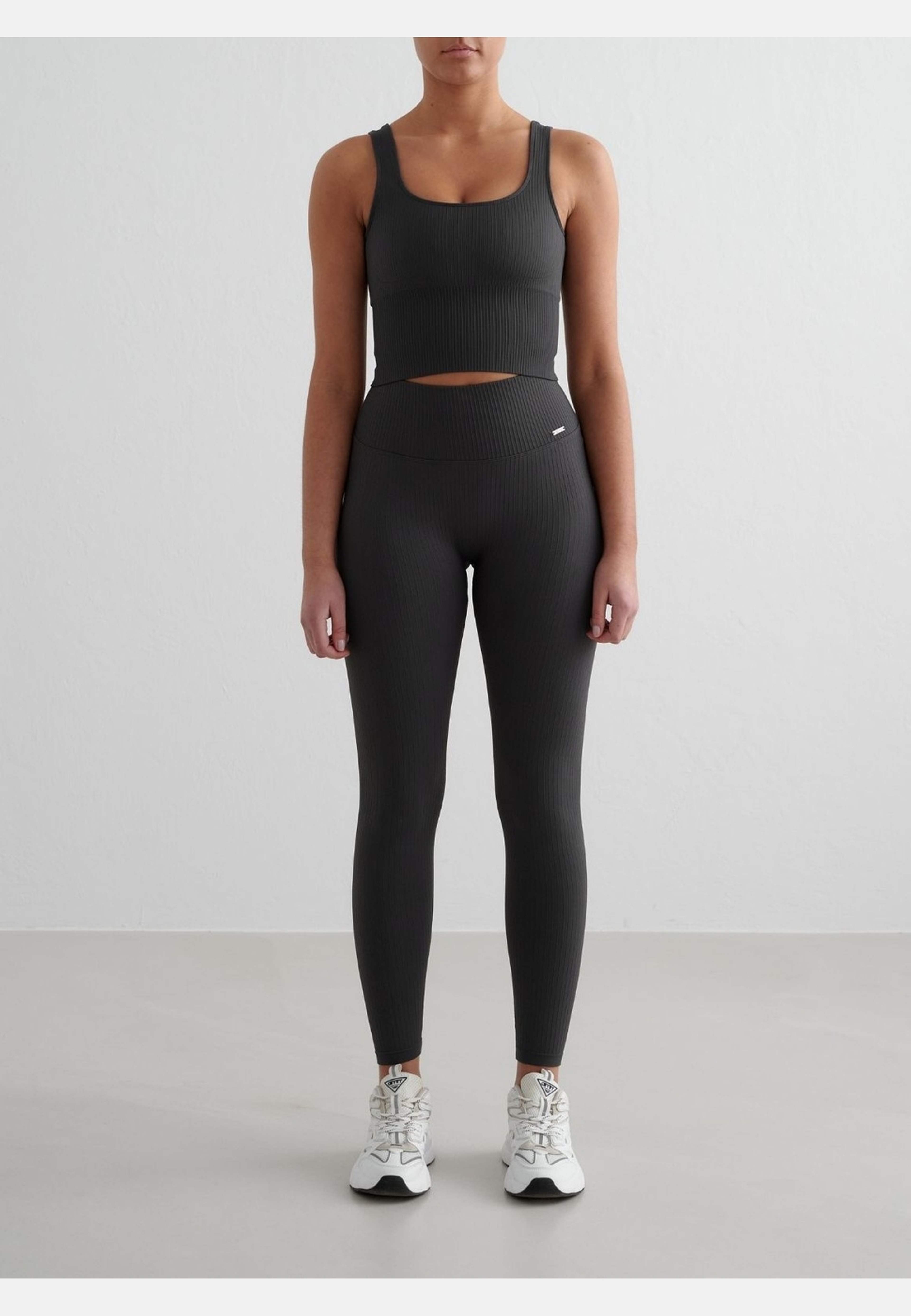 Shadow Grey Ribbed Seamless Shaping Bralette
