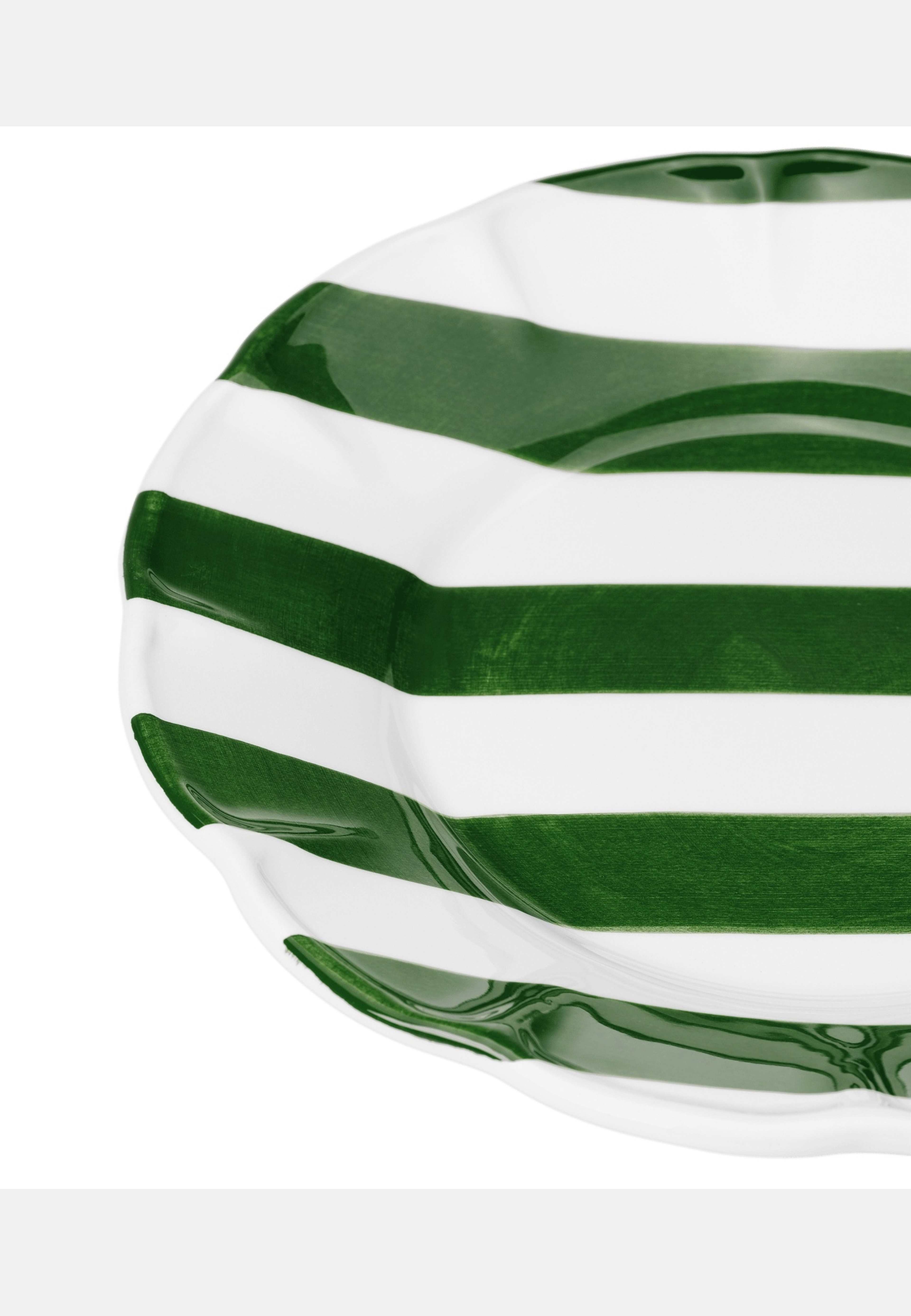 Stripe Tallrik - 28 Cm, från Pick A Poppy, i färgen green. Klicka för att öppna bilden i stort format