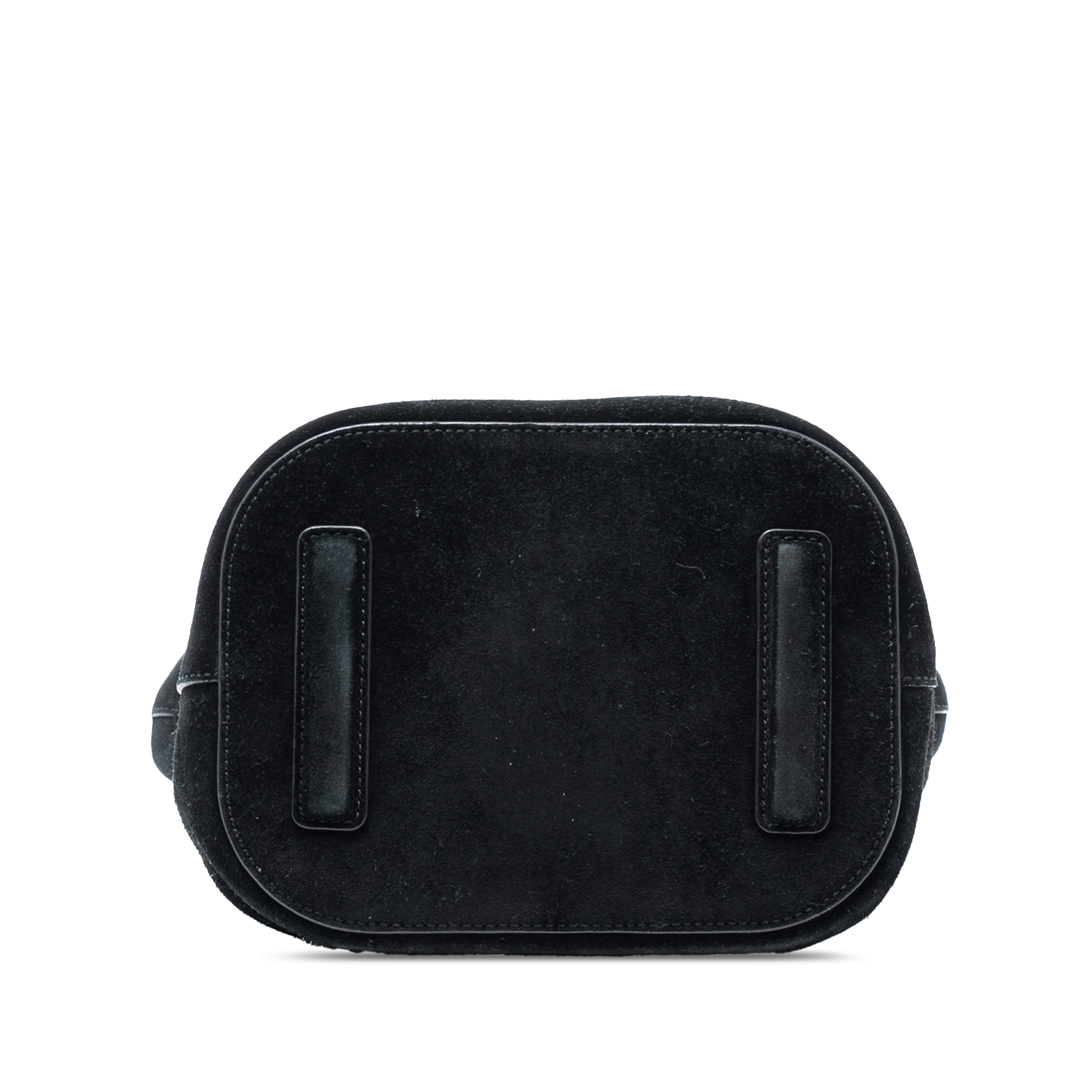 Gucci Suede Soft Jackie Bucket Bag, från Luxclusif, i färgen black. Klicka för att öppna bilden i stort format