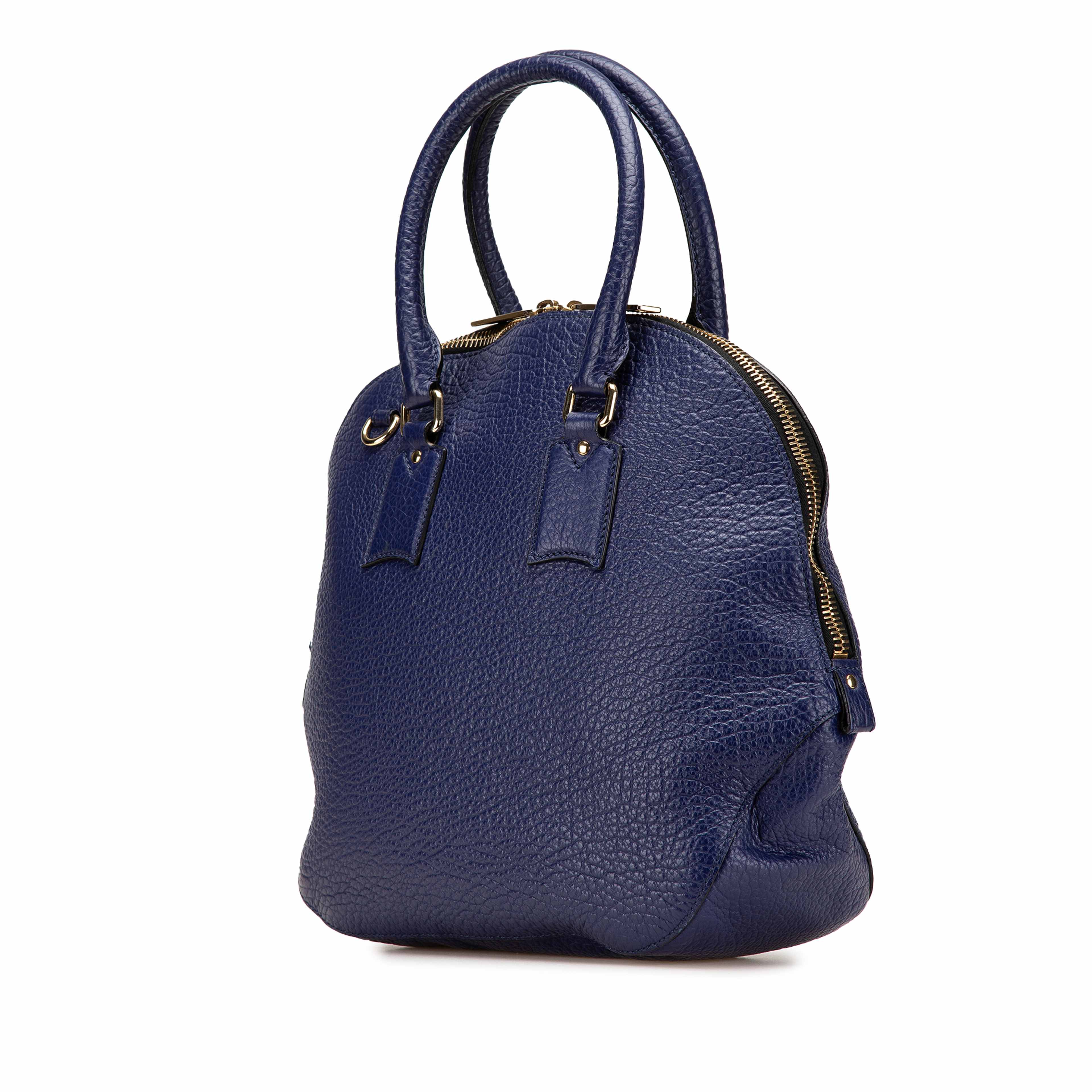 Burberry Large Grained Calfskin Heritage Orchard Bowling Bag