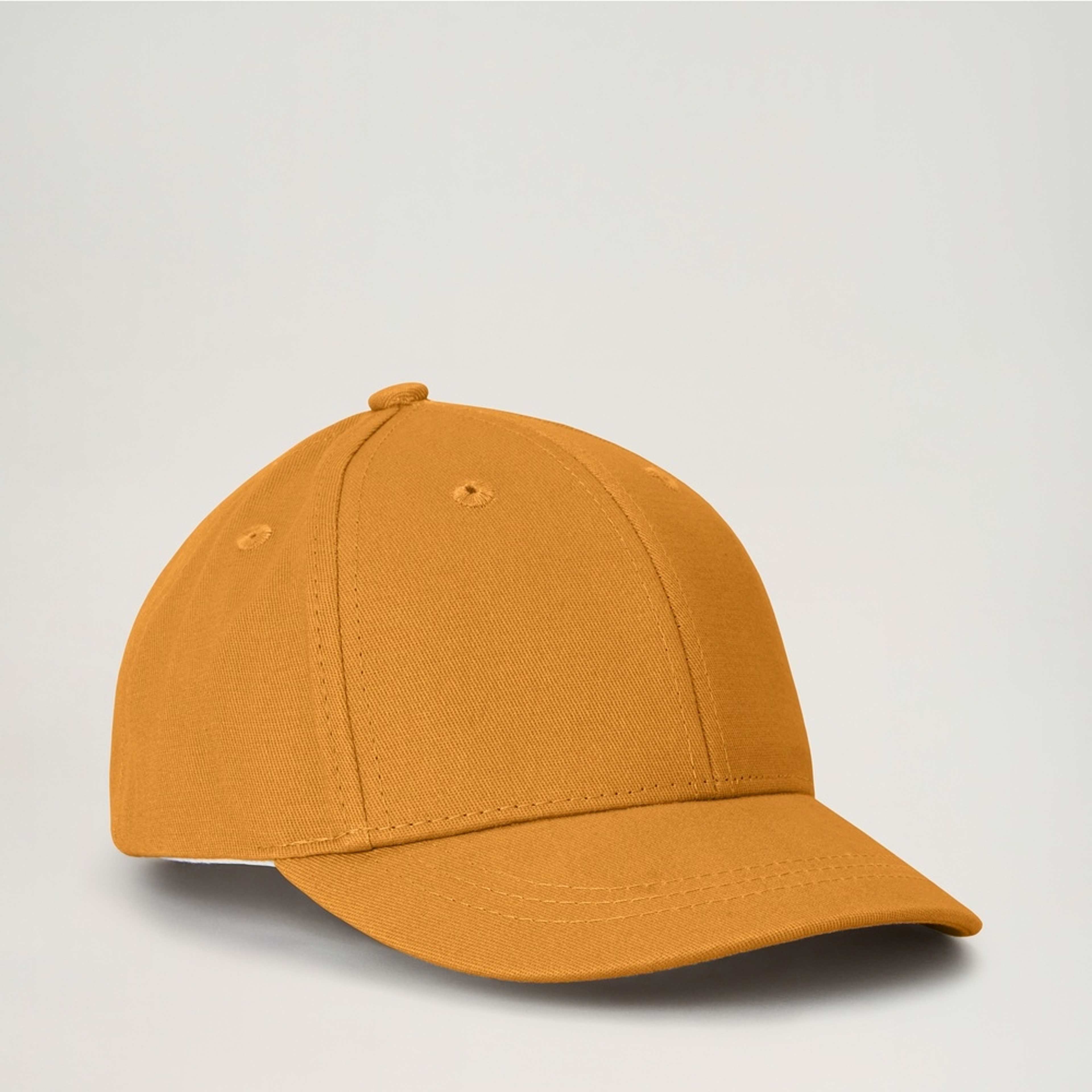 Baseball Cap Cotton - Vuxen, från BabyMocs, i färgen mustard. Klicka för att öppna bilden i stort format