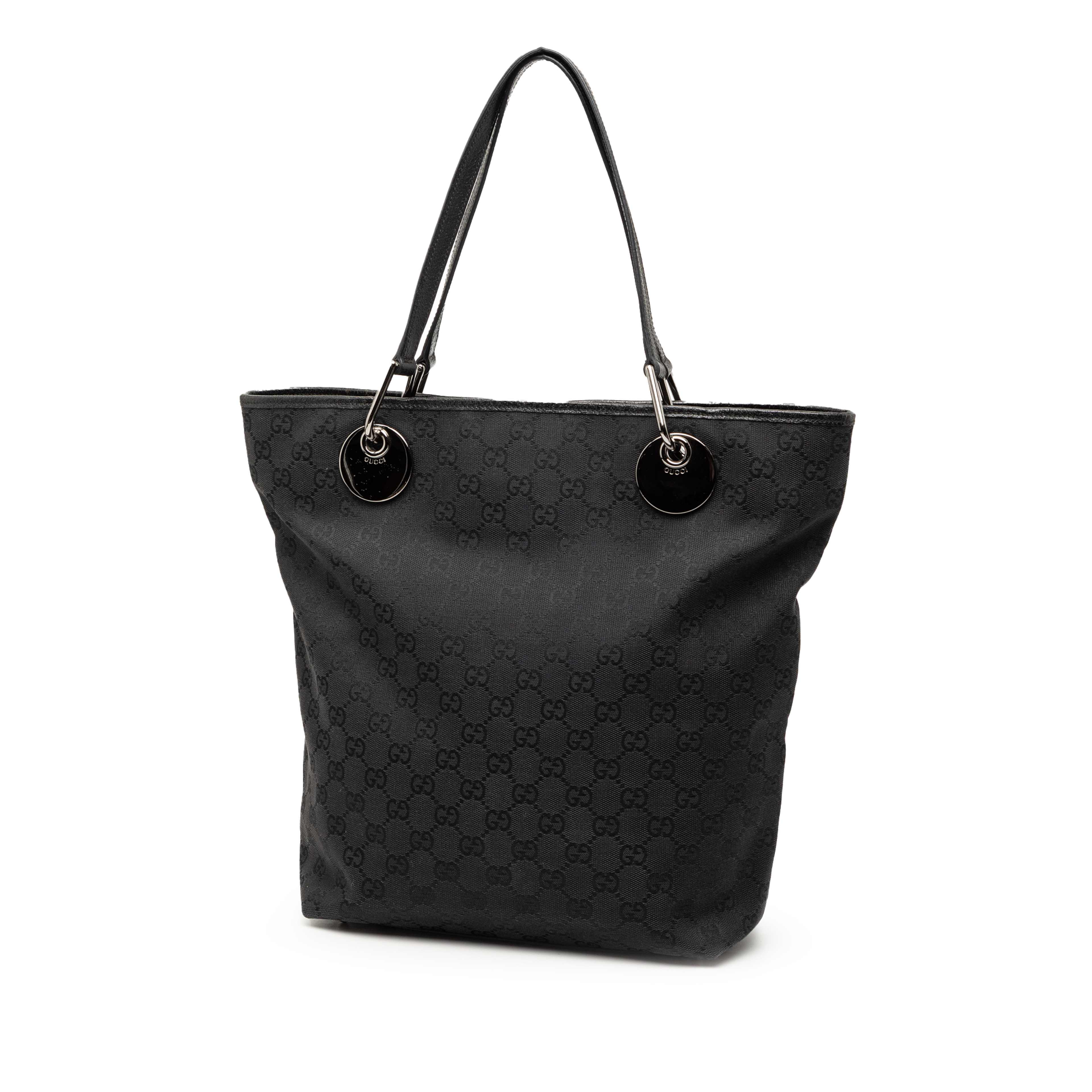 Gucci Large Gg Canvas Eclipse Tote, från Luxclusif, i färgen svart. Klicka för att öppna bilden i stort format
