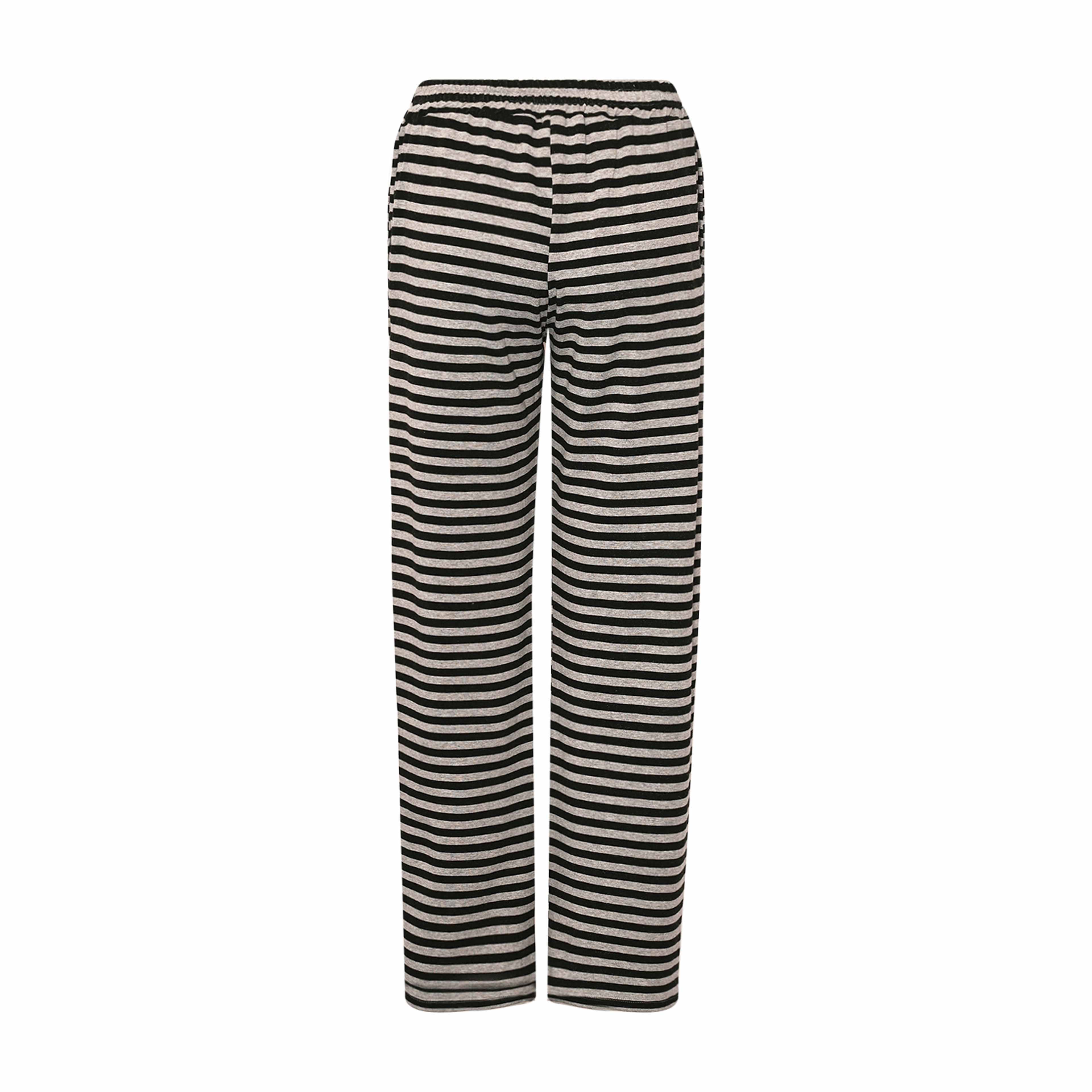 Ibi, Pants - Black/dark Grey Stripe