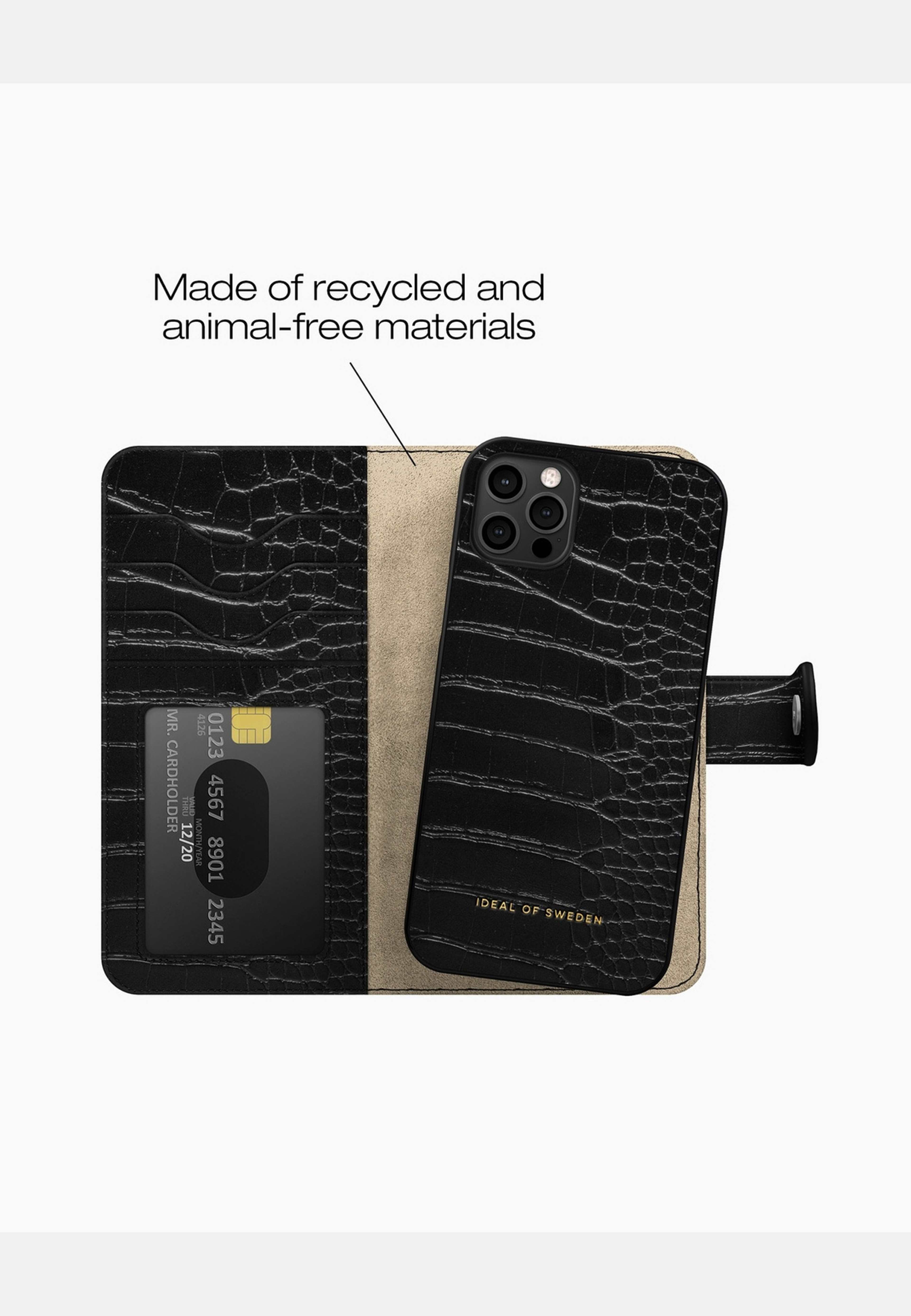 Magnet Wallet+ Iphone - Black Croco