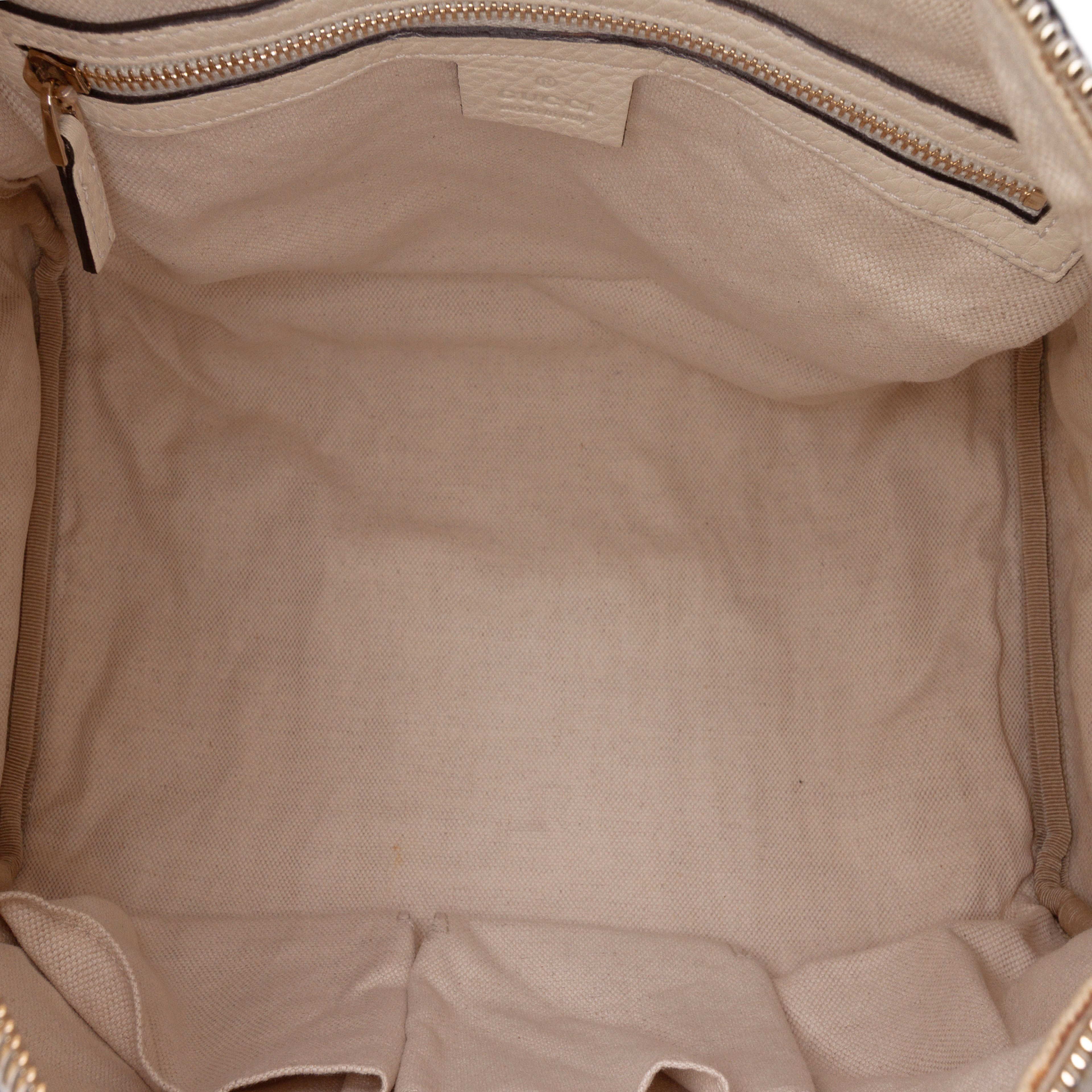 Gucci Calfskin Web Joy Boston Bag, från Luxclusif, i färgen light beige. Klicka för att öppna bilden i stort format