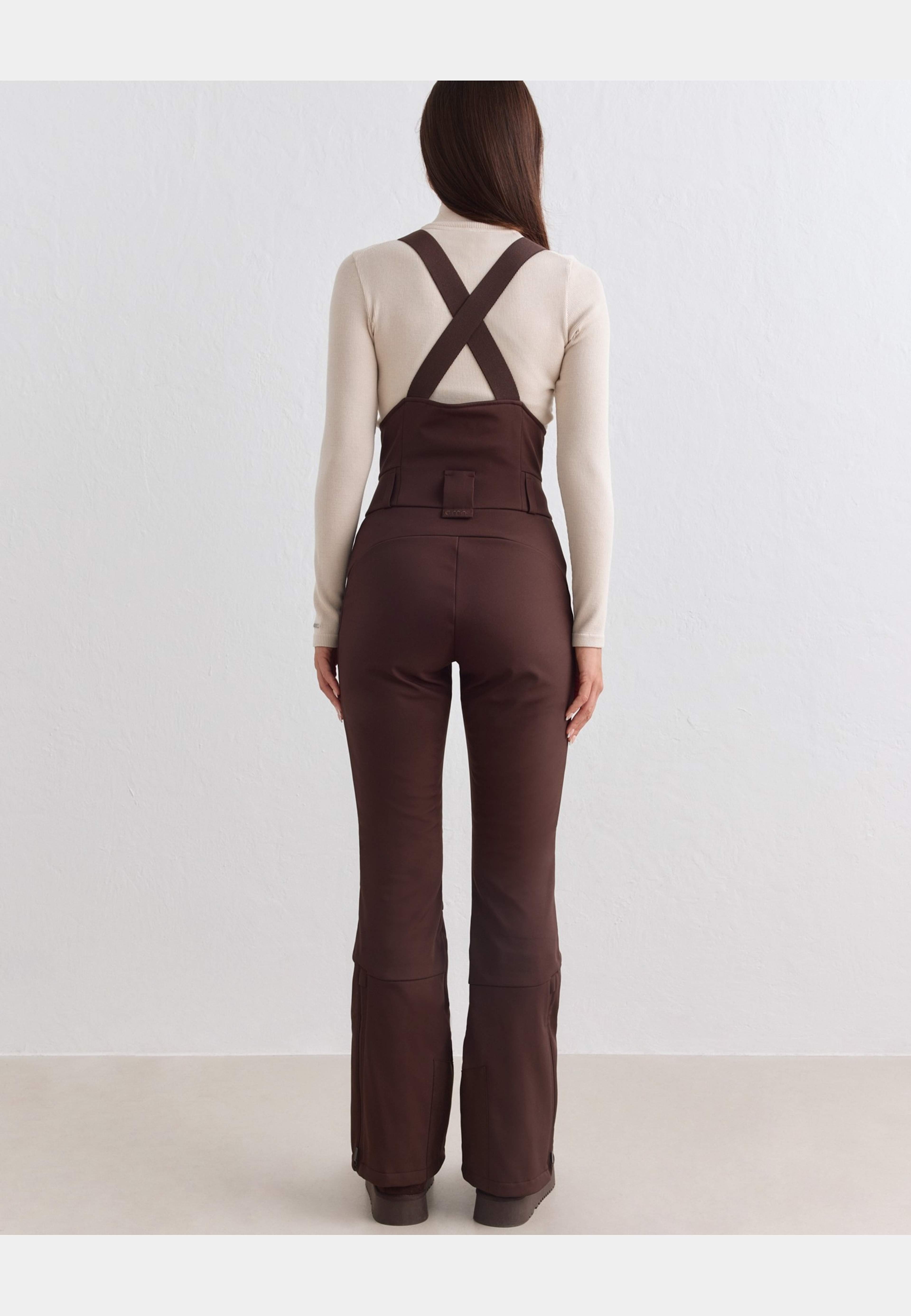 Stretch Thermo Bib Pants, från aim'n, i färgen chocolate. Klicka för att öppna bilden i stort format