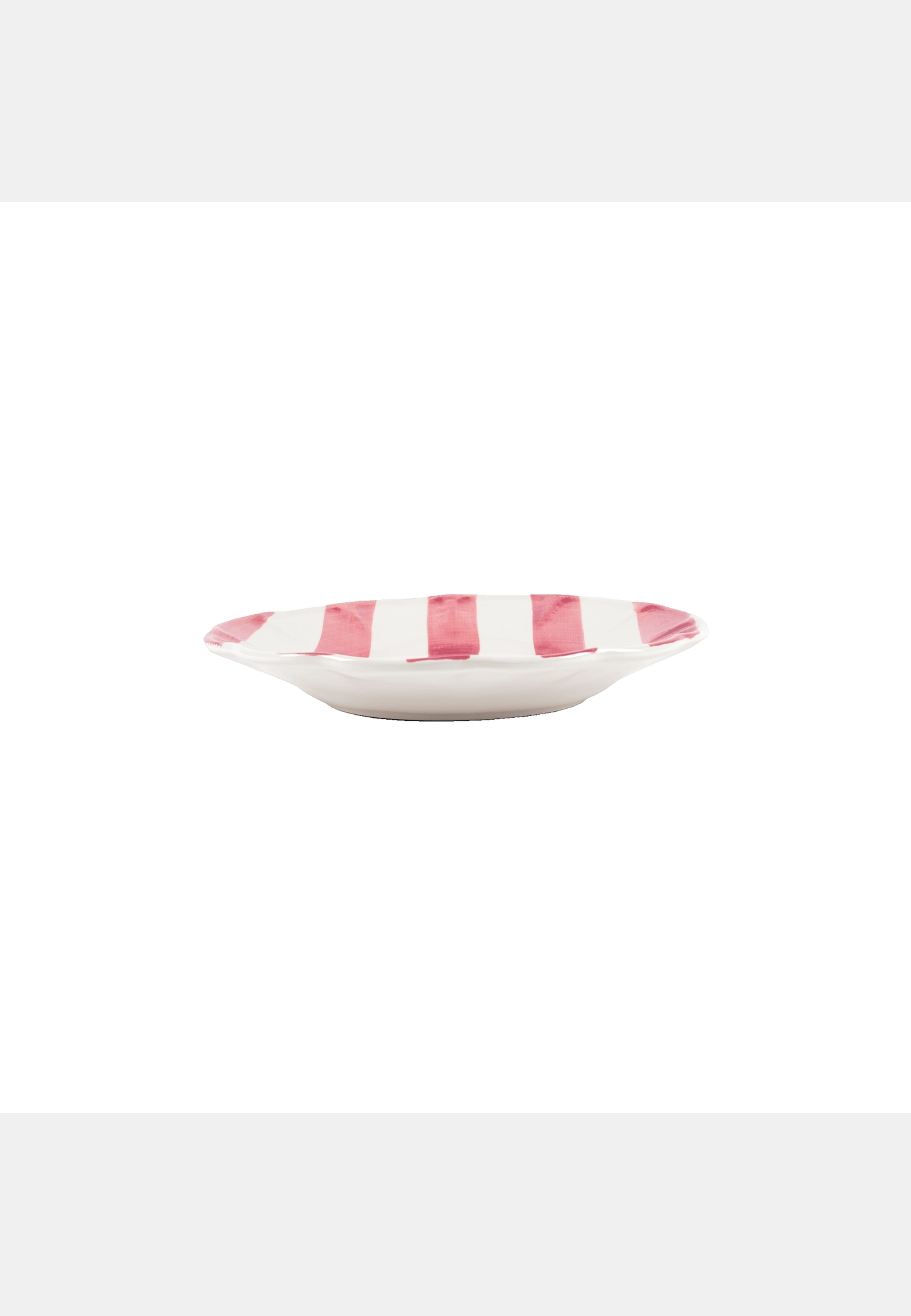 Stripe Assiett - 21 Cm, från Pick A Poppy, i färgen dark pink. Klicka för att öppna bilden i stort format