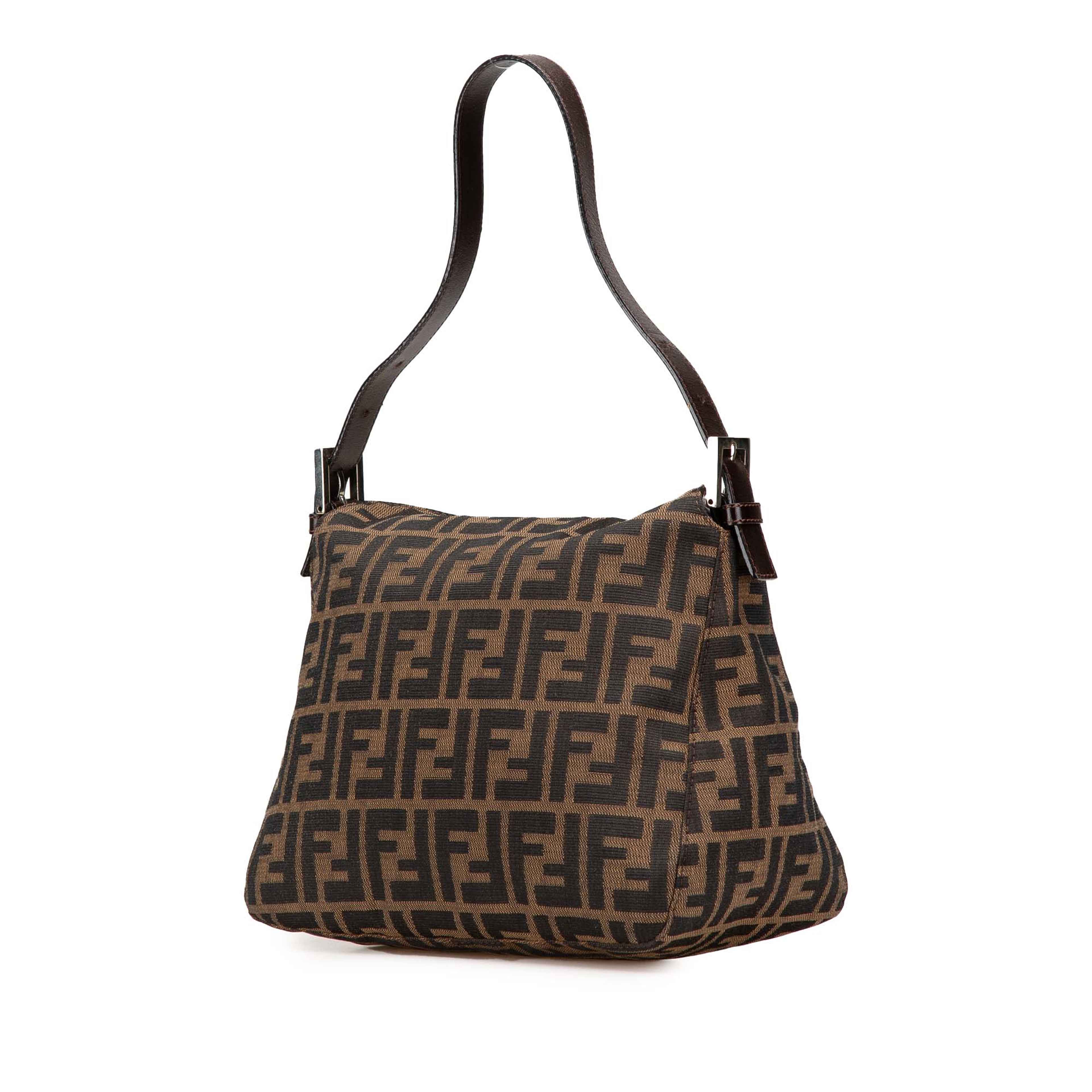 Fendi Zucca Canvas Double Flap Mamma