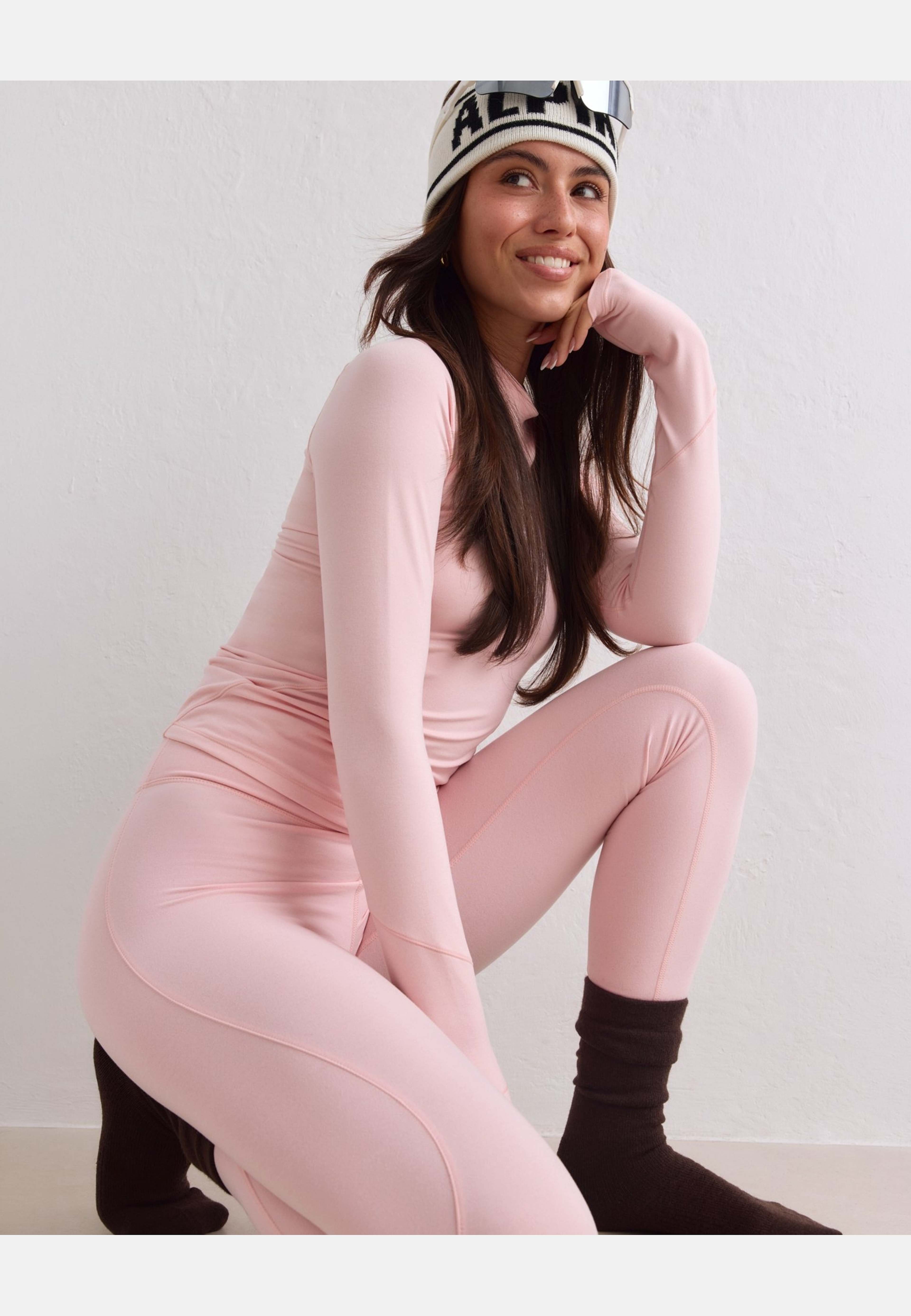 Baselayer Leggings, från aim'n, i färgen pink frost. Klicka för att öppna bilden i stort format