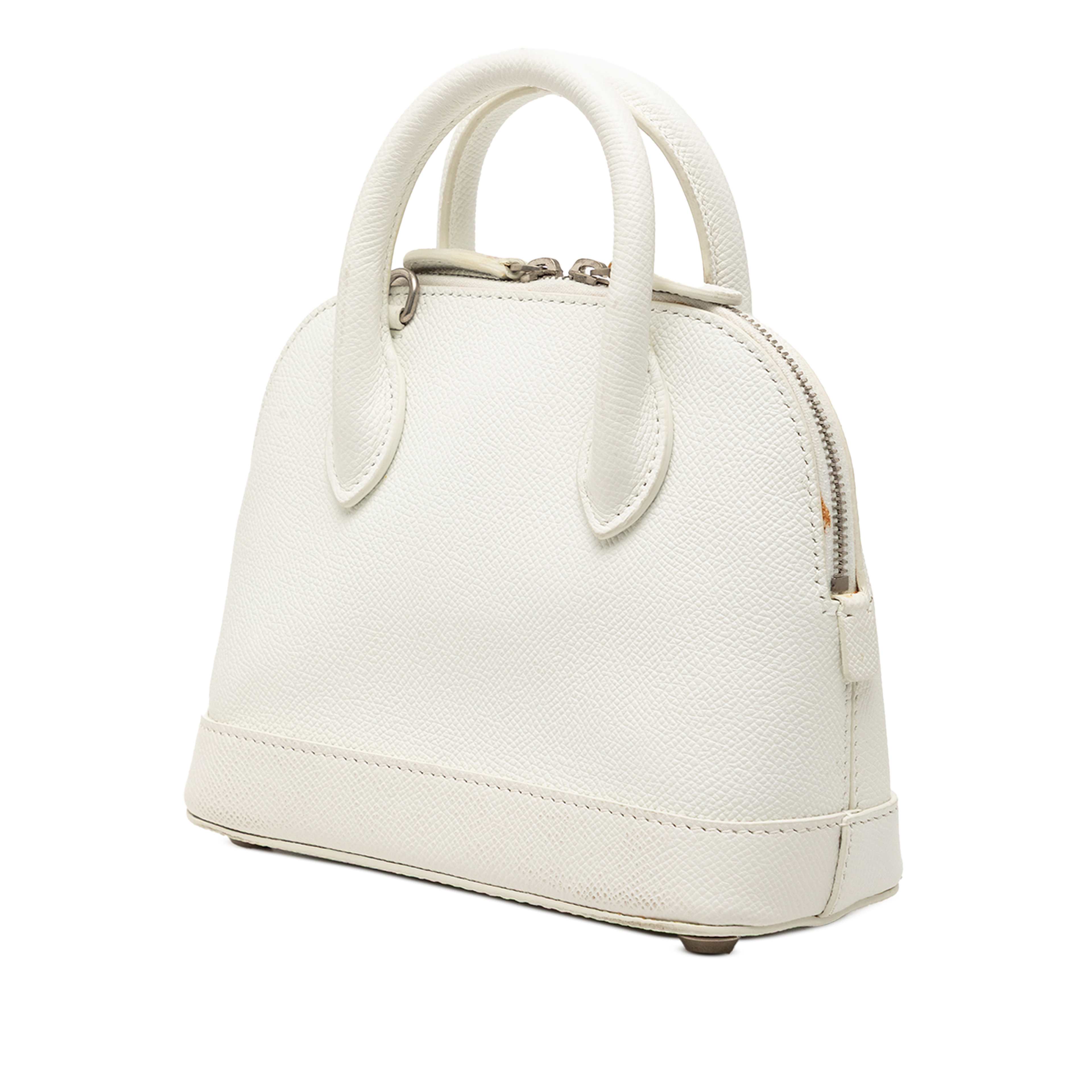 Balenciaga Xxs Calfskin Ville Top Handle Bag, från Luxclusif, i färgen vit. Klicka för att öppna bilden i stort format
