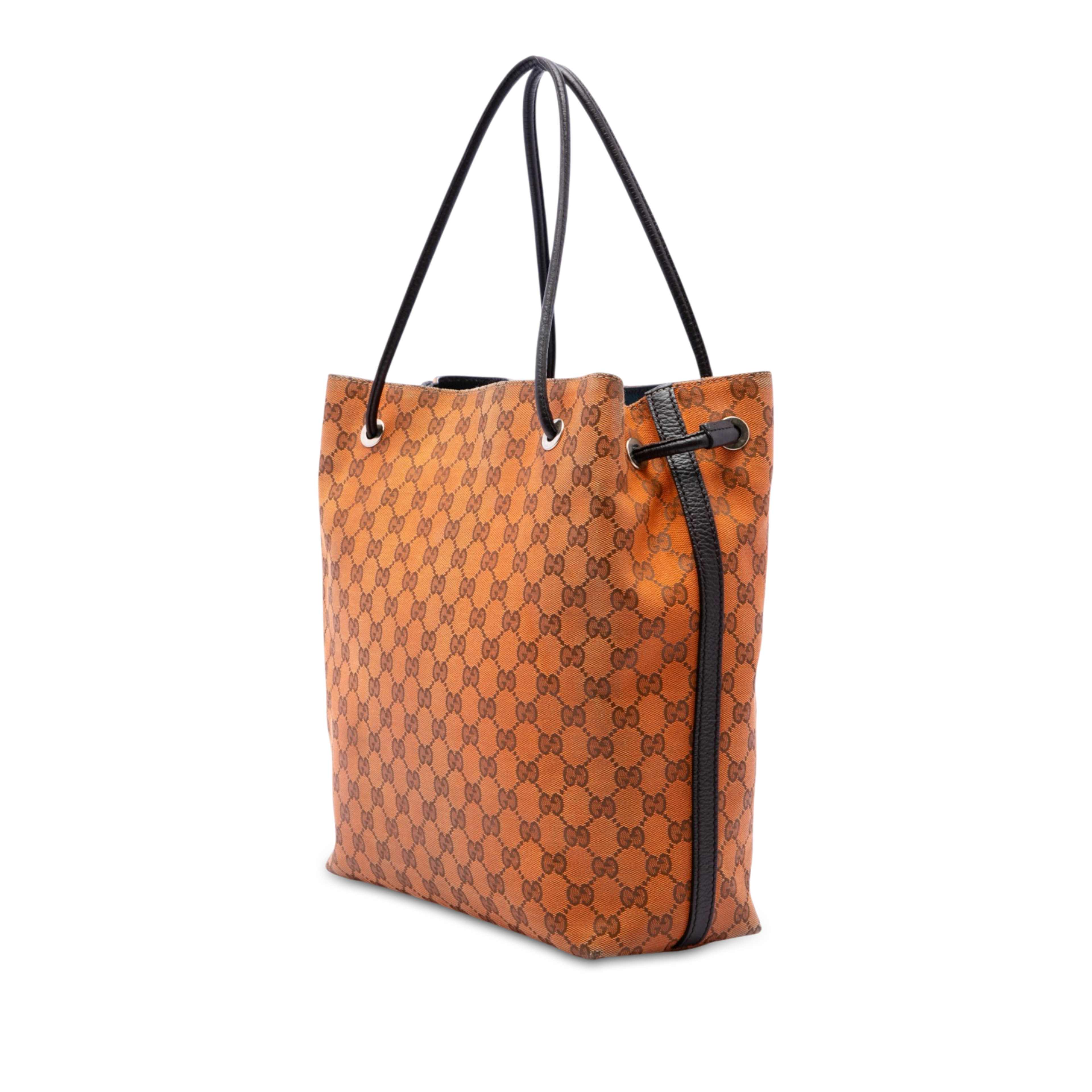 Gucci Gg Canvas Gifford Tote, från Luxclusif, i färgen orange. Klicka för att öppna bilden i stort format