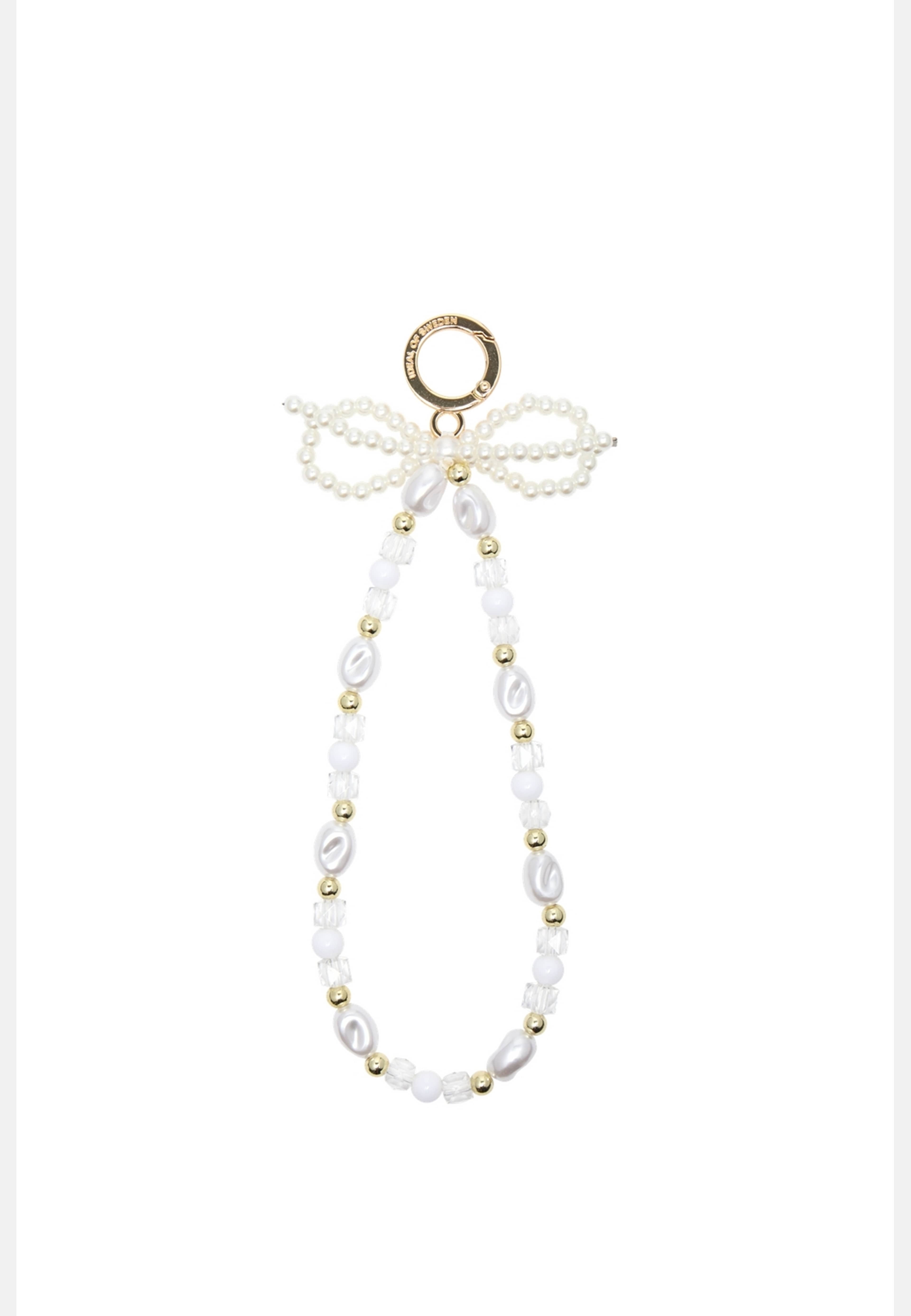 Phone Wristlet Strap Pearl Bow