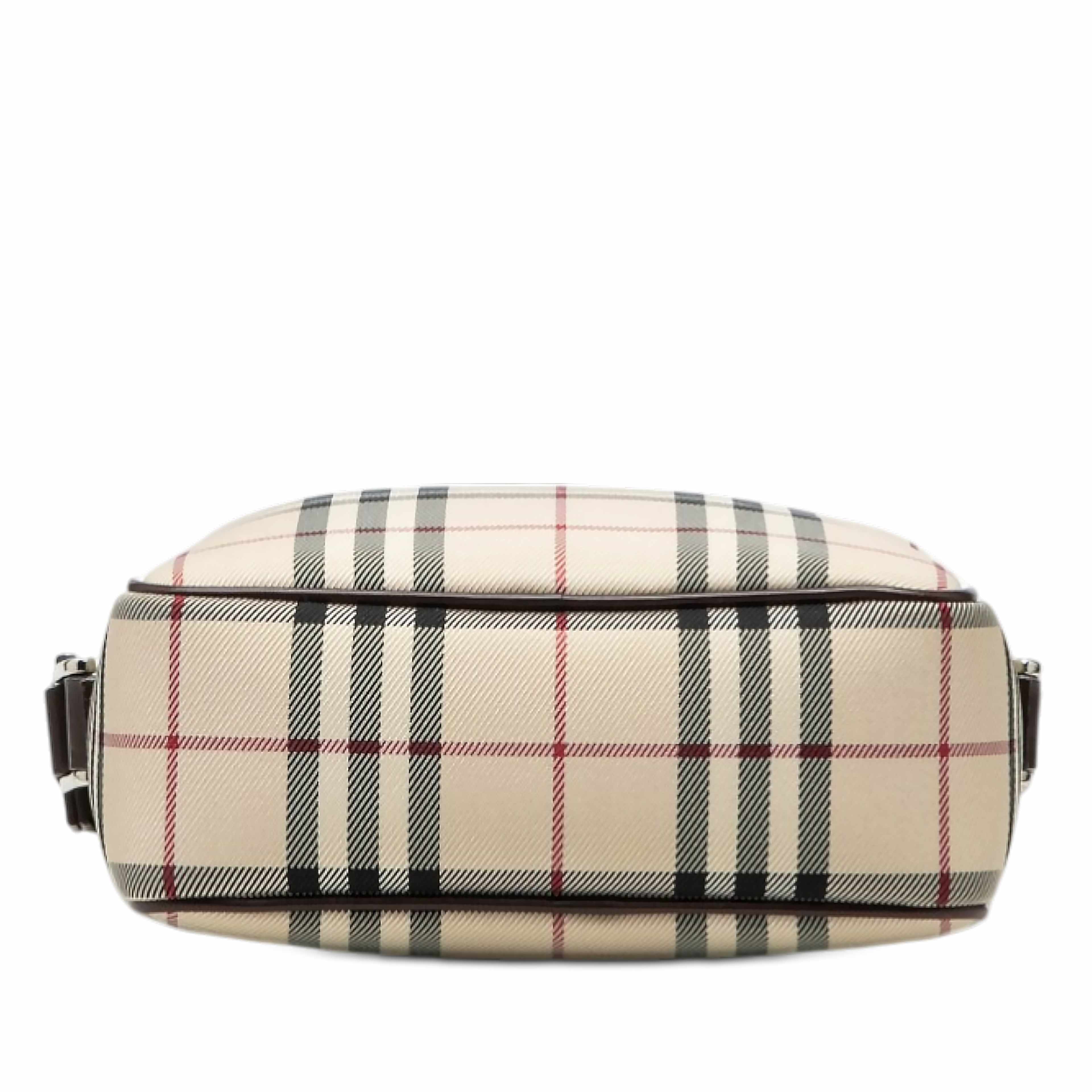 Burberry House Check Canvas Crossbody, från Luxclusif, i färgen beige. Klicka för att öppna bilden i stort format