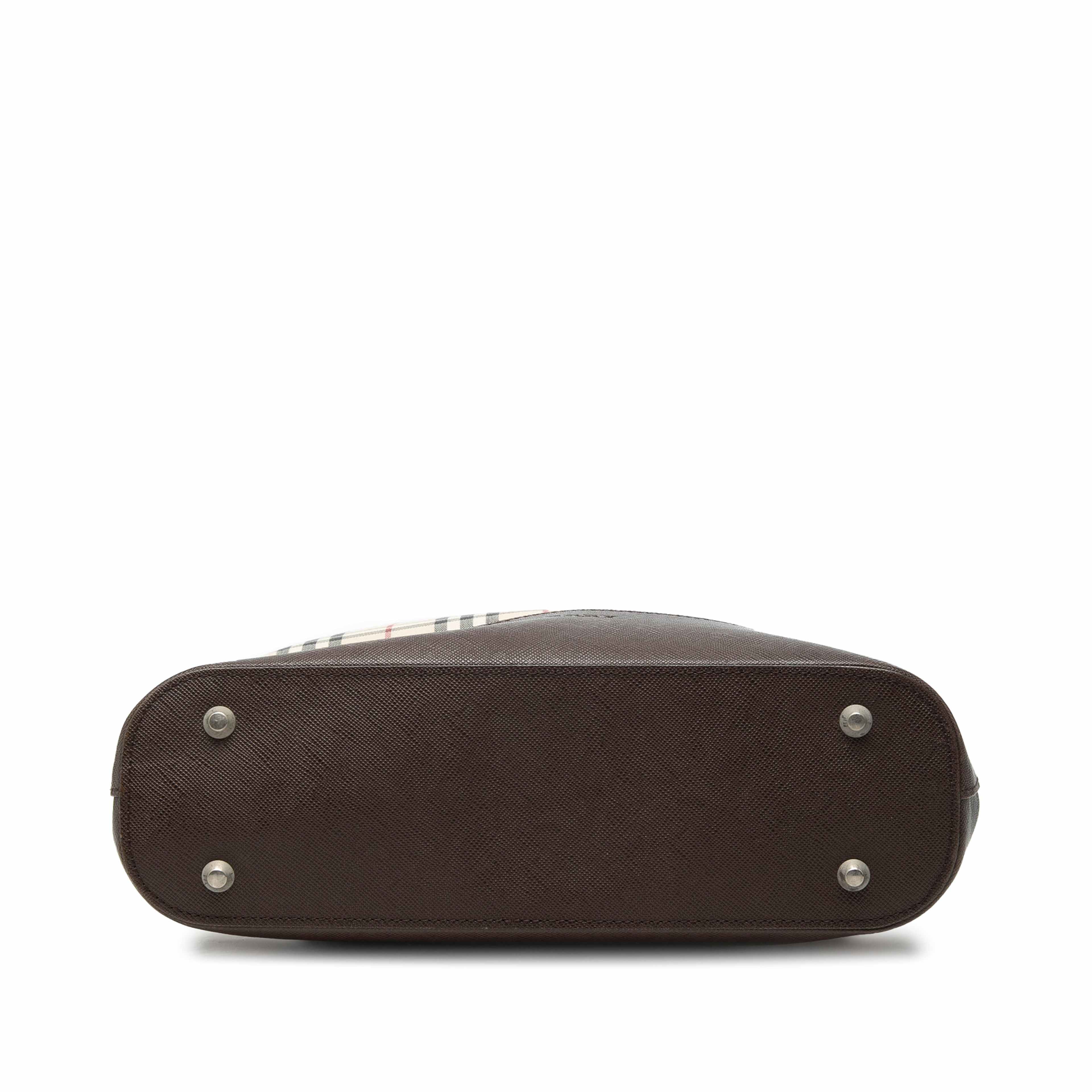 Burberry House Check Canvas Shoulder Bag, från Luxclusif, i färgen beige. Klicka för att öppna bilden i stort format