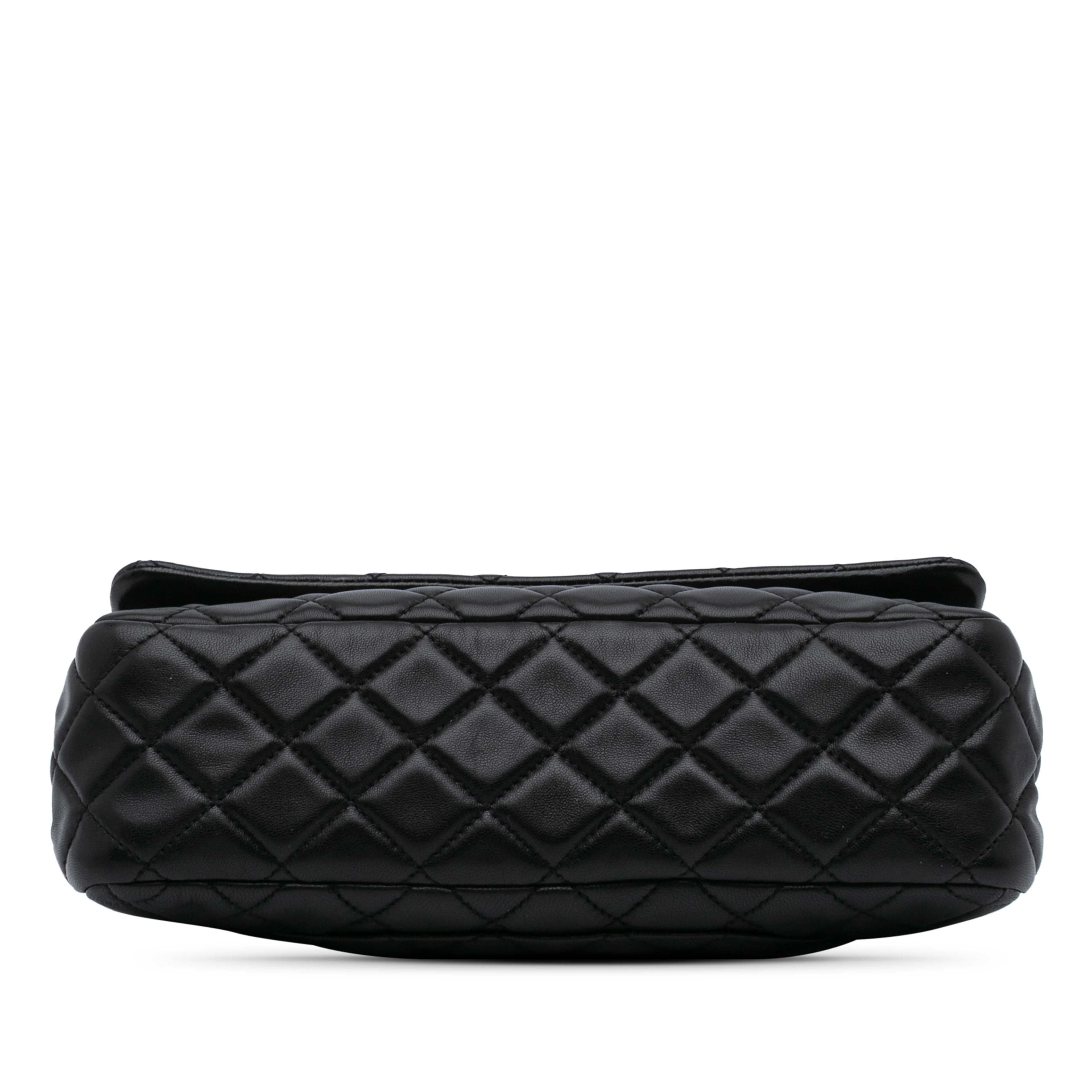 Chanel Cc Quilted Lambskin Double Flap