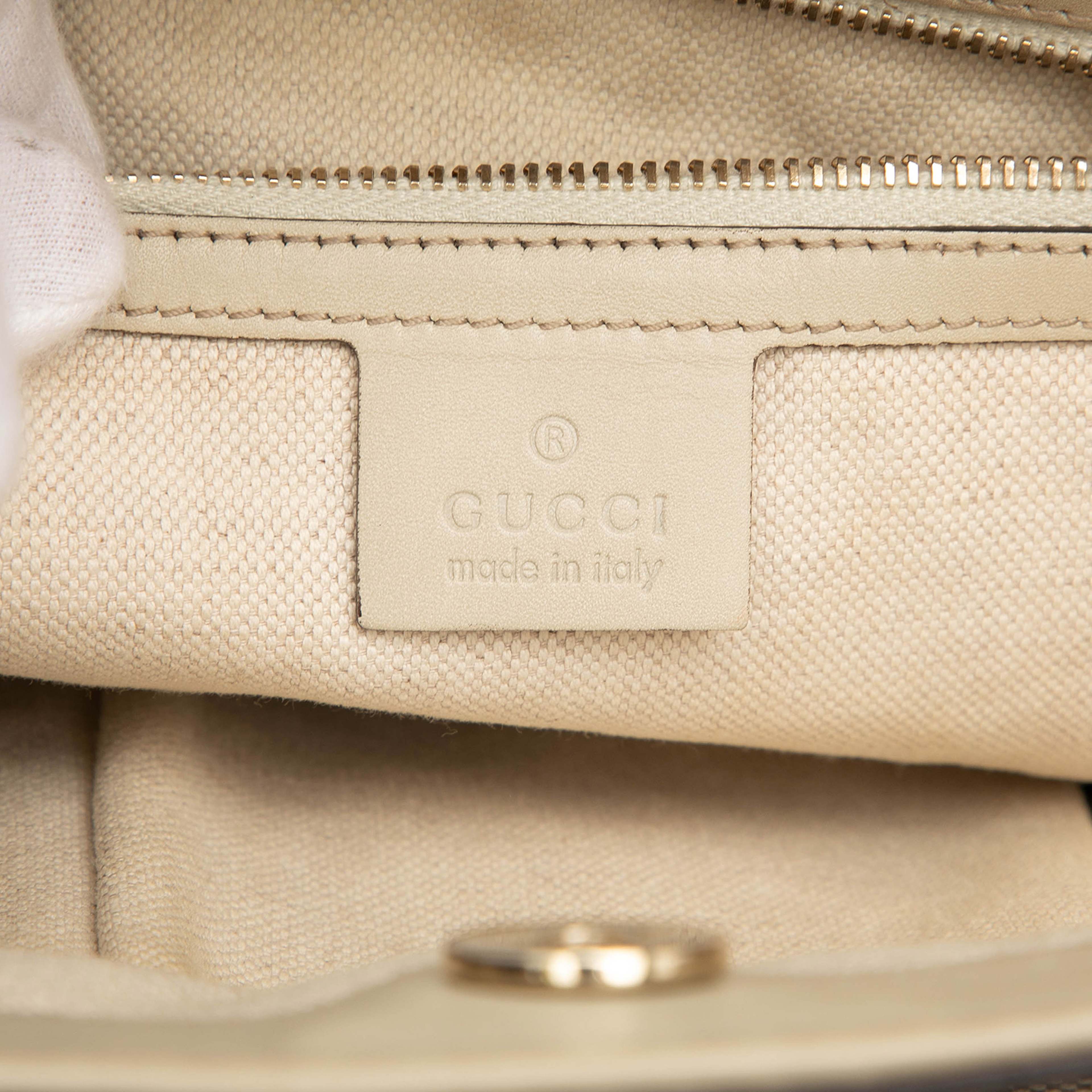 Gucci Gg Canvas Mayfair Tote, från Luxclusif, i färgen beige. Klicka för att öppna bilden i stort format