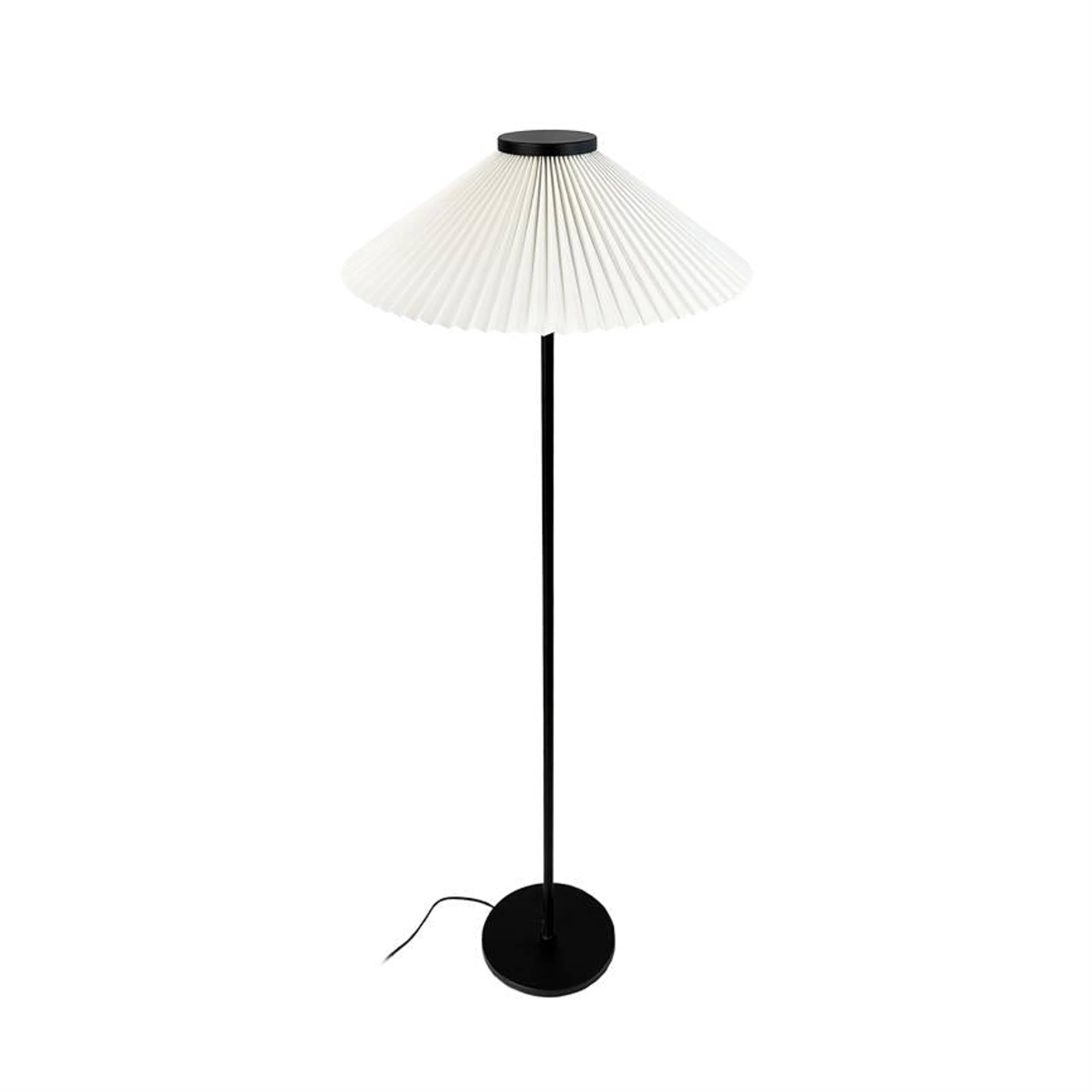 Pliss Floor Lamp, från Dyberg Larsen, i färgen black/ off-white. Klicka för att öppna bilden i stort format