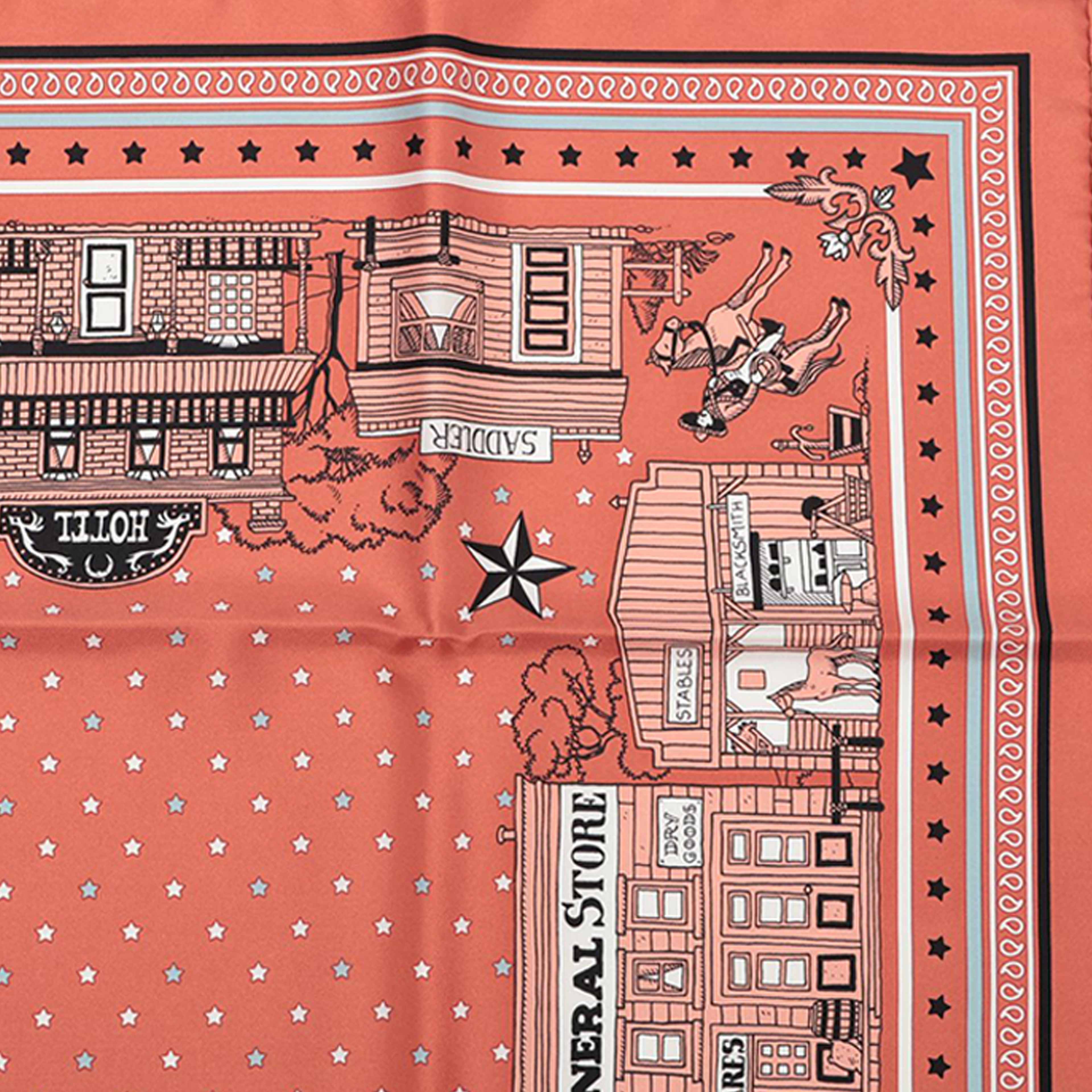 Hermès Paris Station Silk Bandana Scarf 55, från Luxclusif, i färgen blush. Klicka för att öppna bilden i stort format