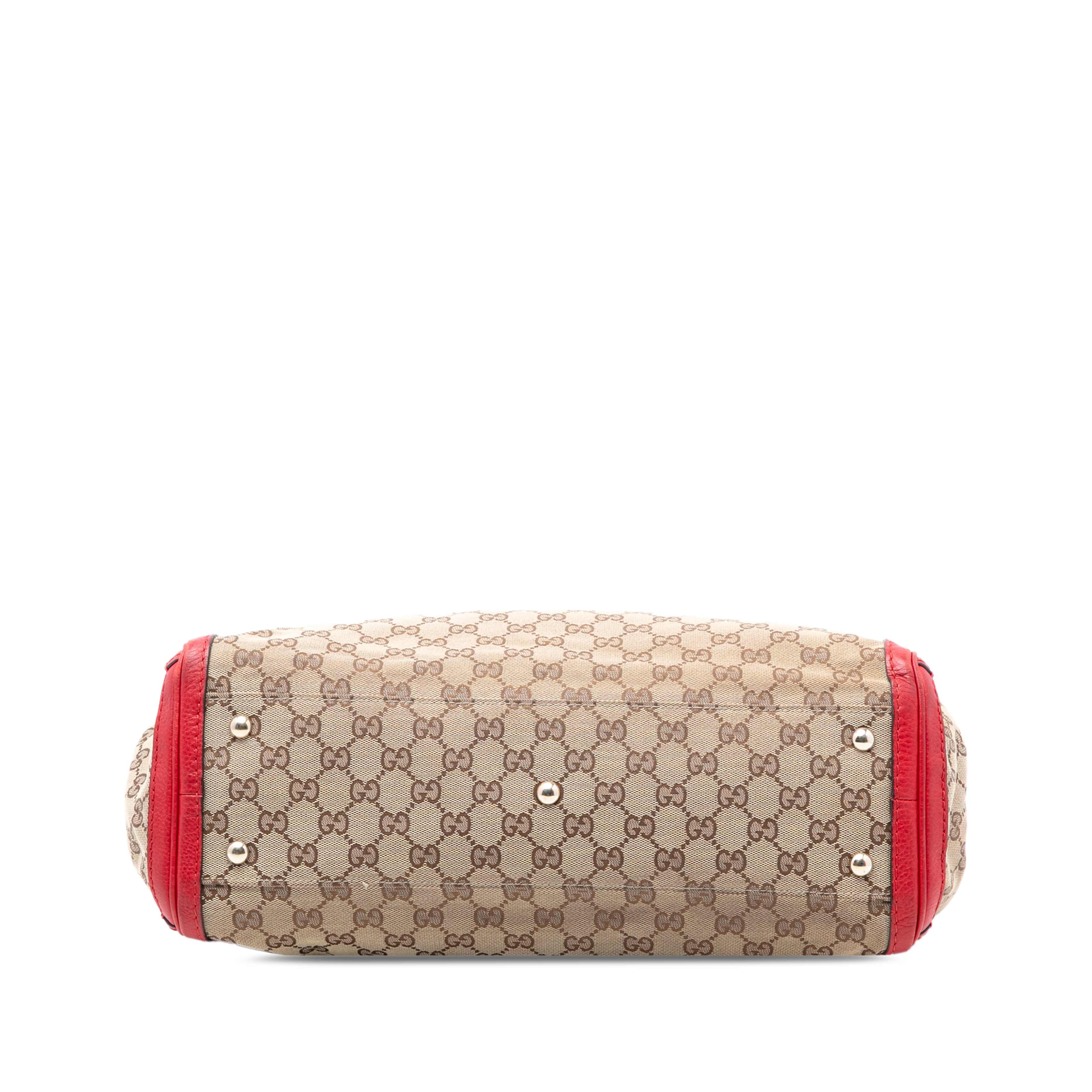 Gucci Medium Gg Canvas Bella Tote, från Luxclusif, i färgen beige. Klicka för att öppna bilden i stort format