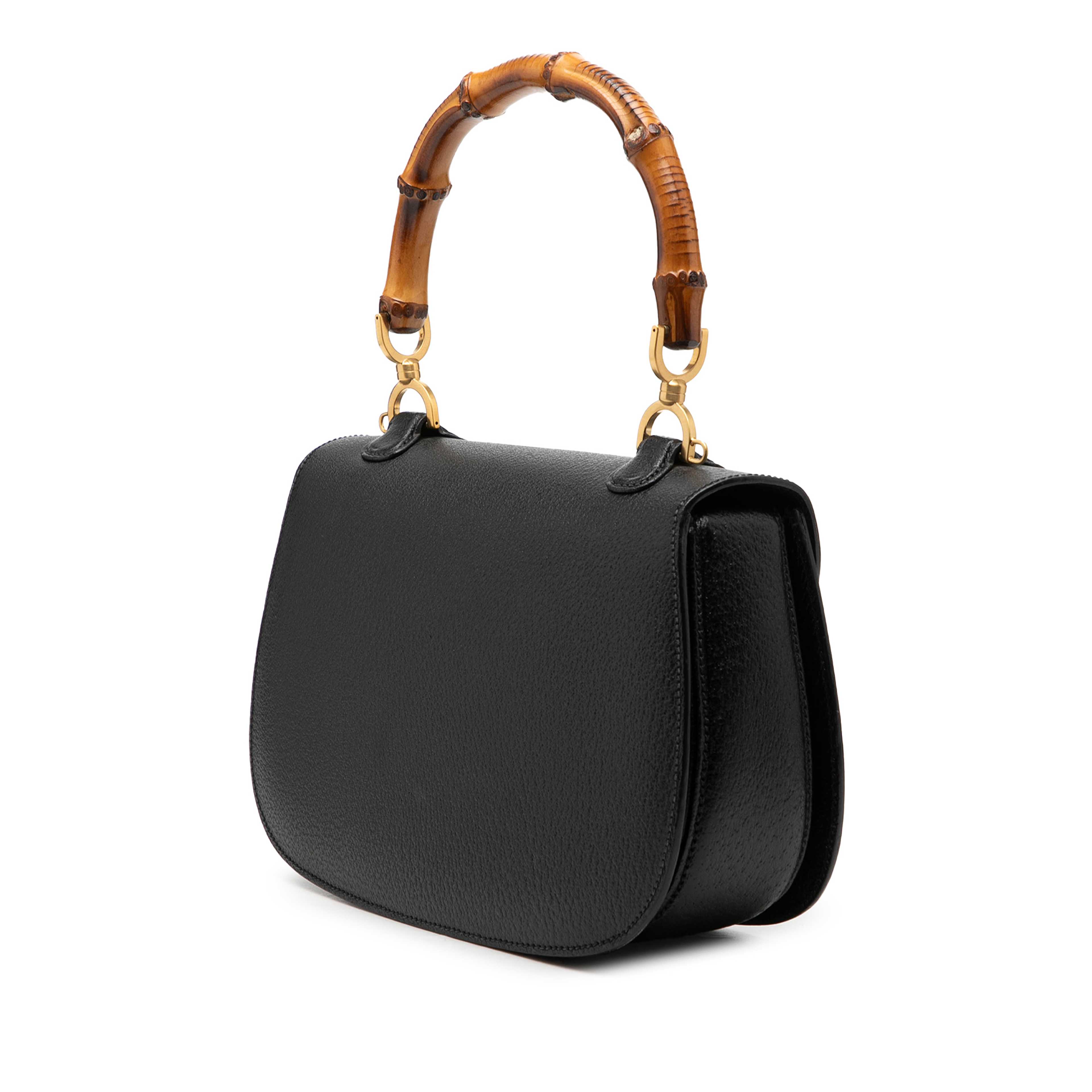 Gucci Grained Calfskin Bamboo Night, från Luxclusif, i färgen svart. Klicka för att öppna bilden i stort format