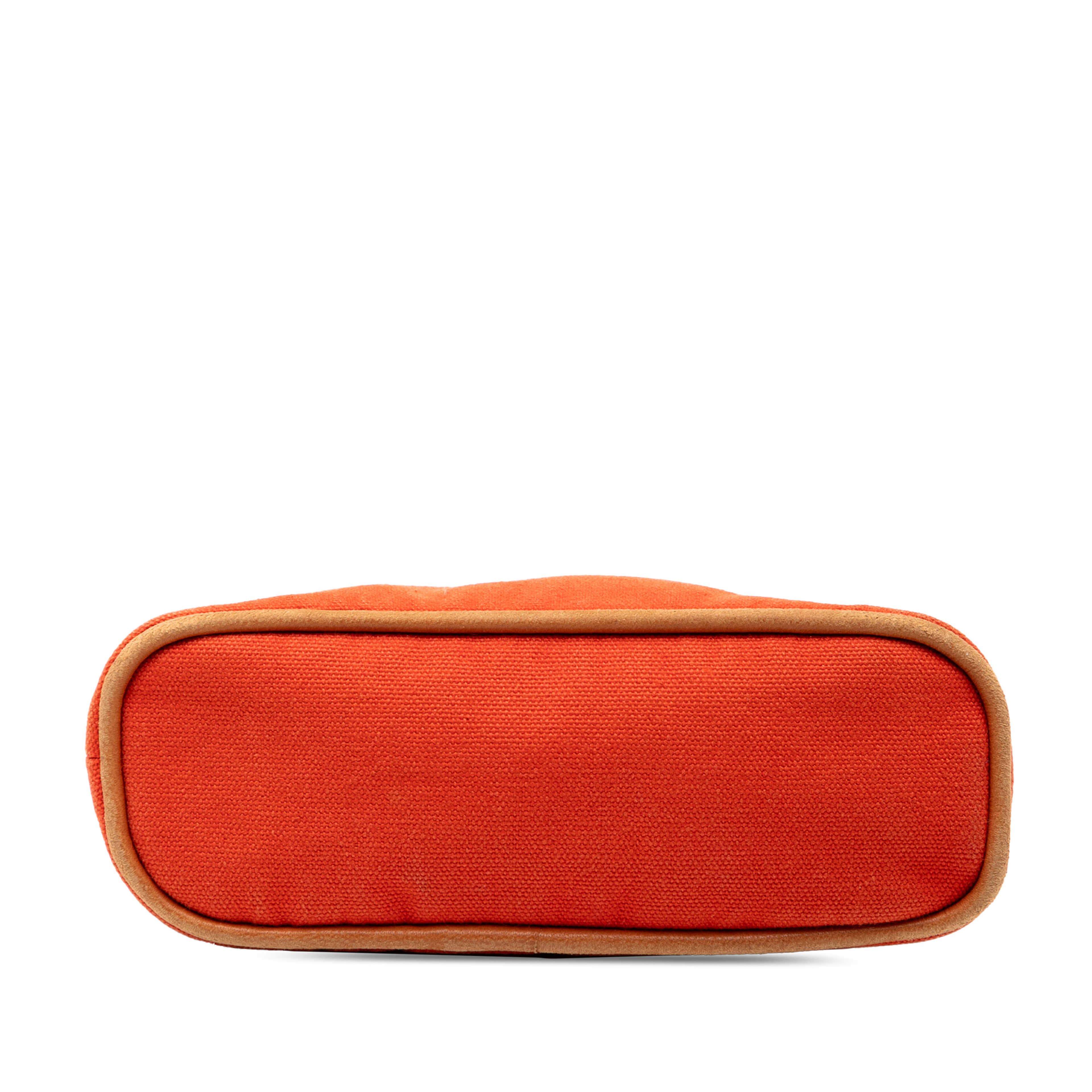 Hermès Mini Toile Bolide Case, från Luxclusif, i färgen orange. Klicka för att öppna bilden i stort format