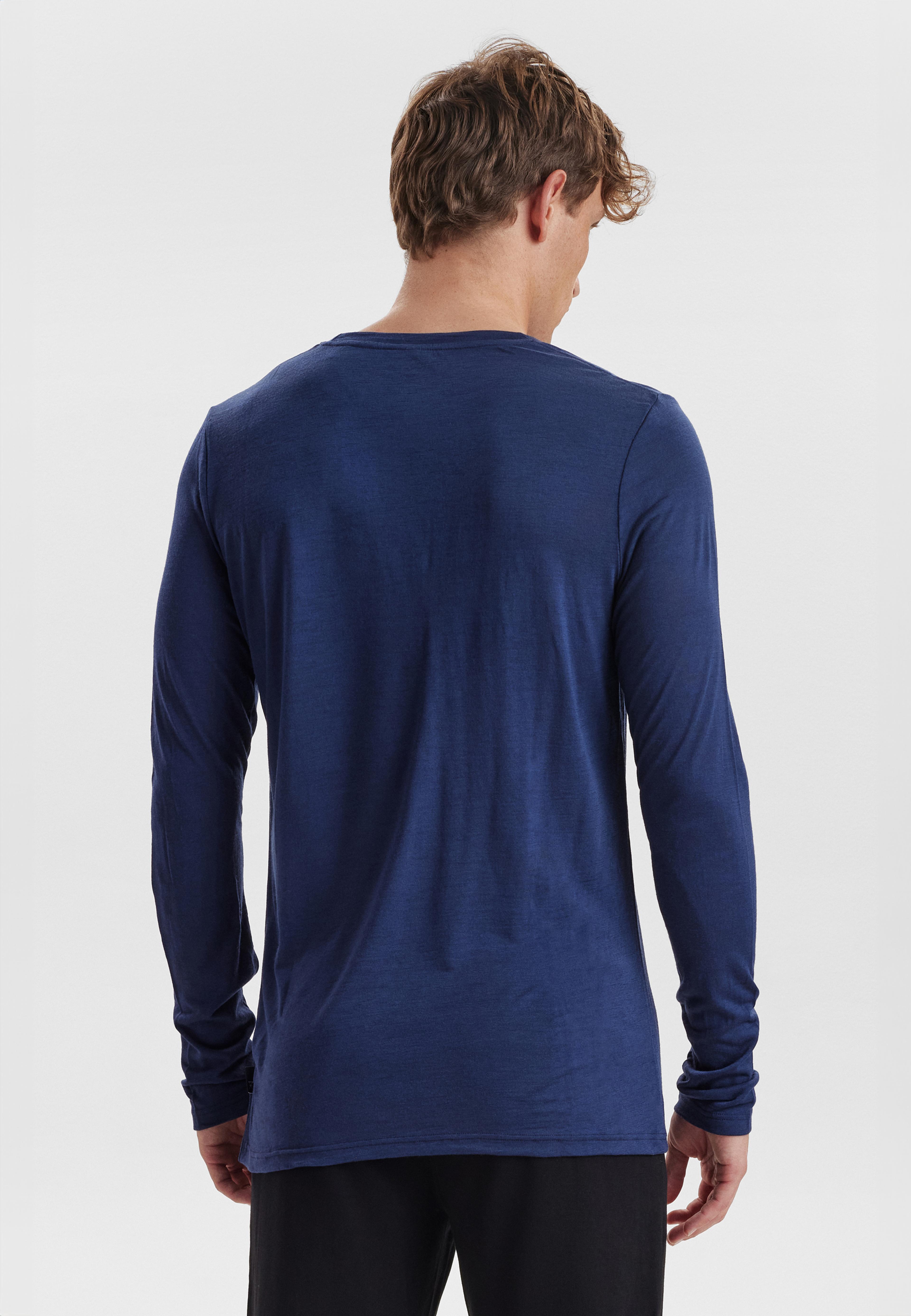 Ekologisk Ull, Langermet T-shirt, Navy