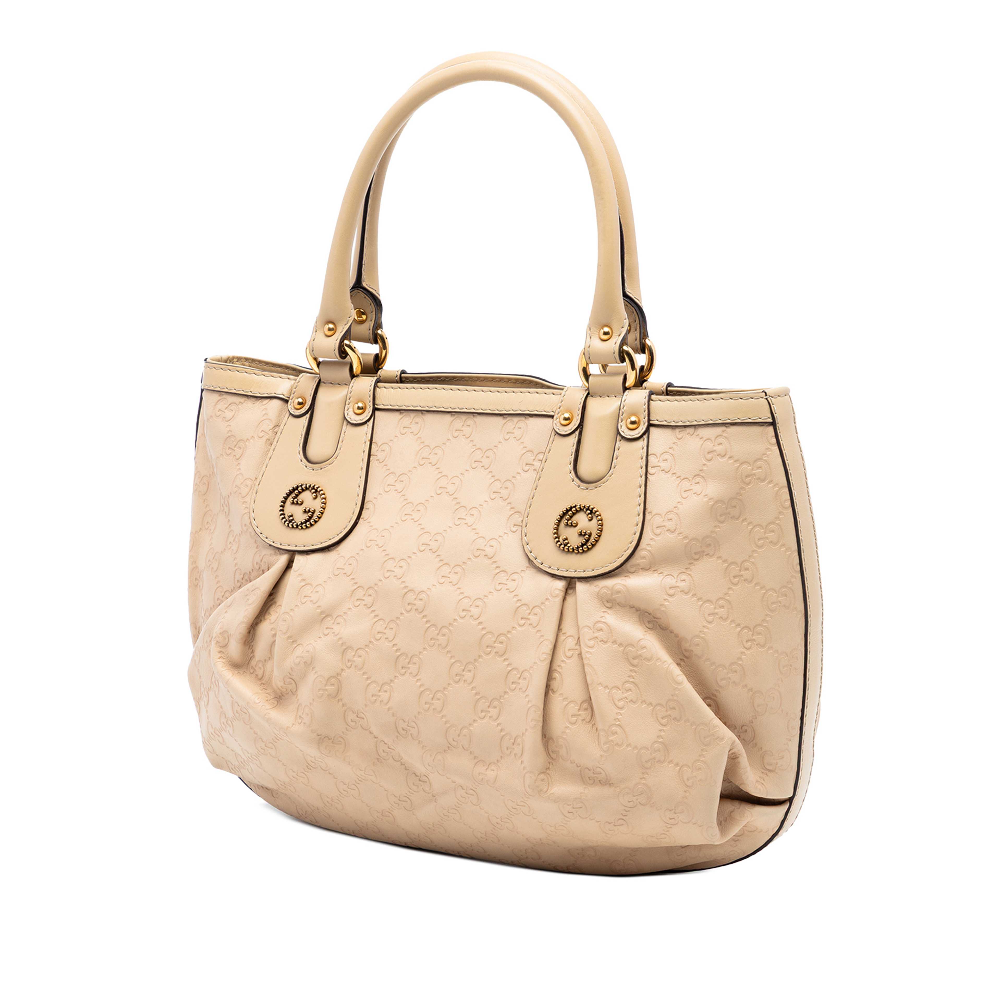 Gucci Guccissima Scarlett Tote, från Luxclusif, i färgen beige. Klicka för att öppna bilden i stort format