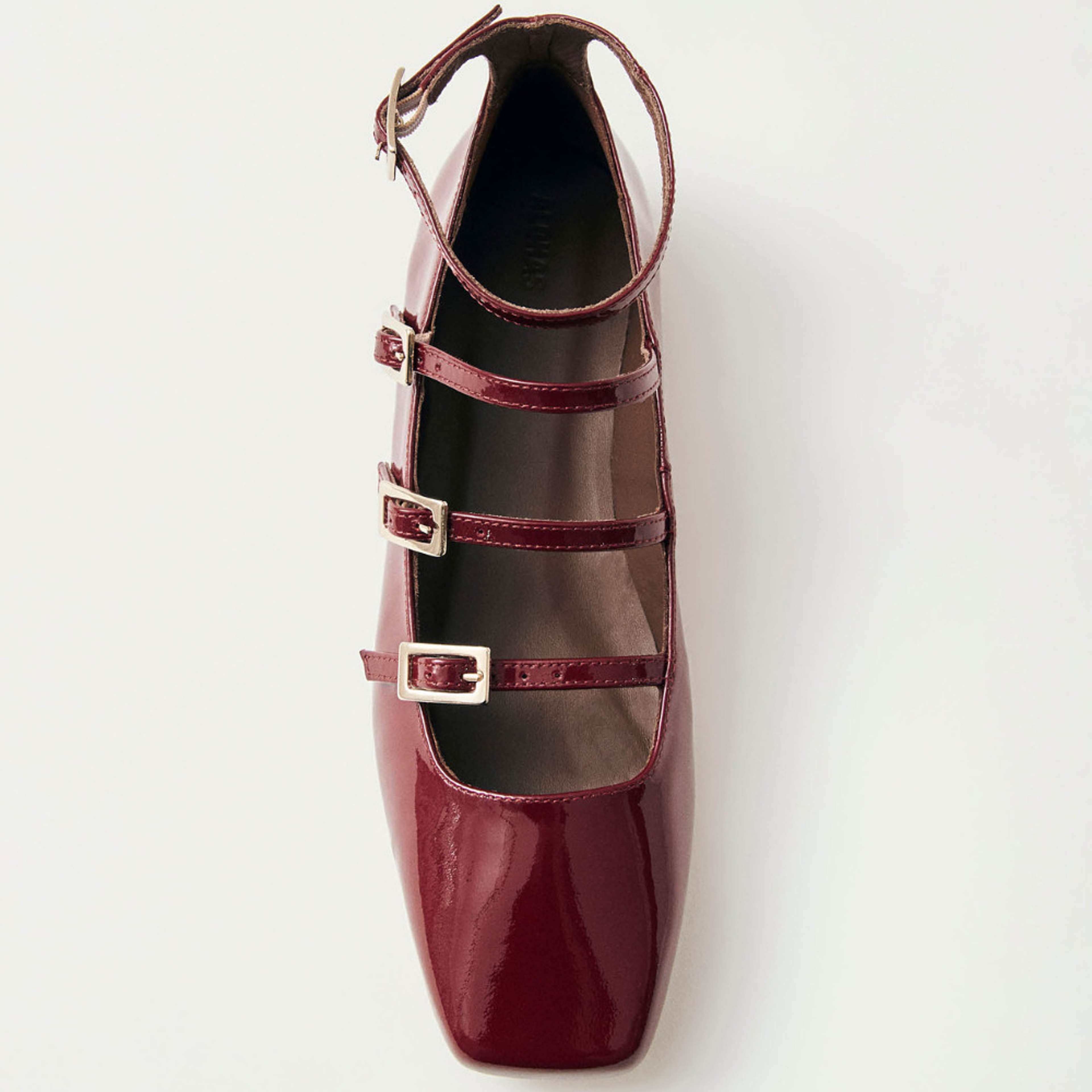 Luke Onix Wine Burgundy Leather Ballet Flats
