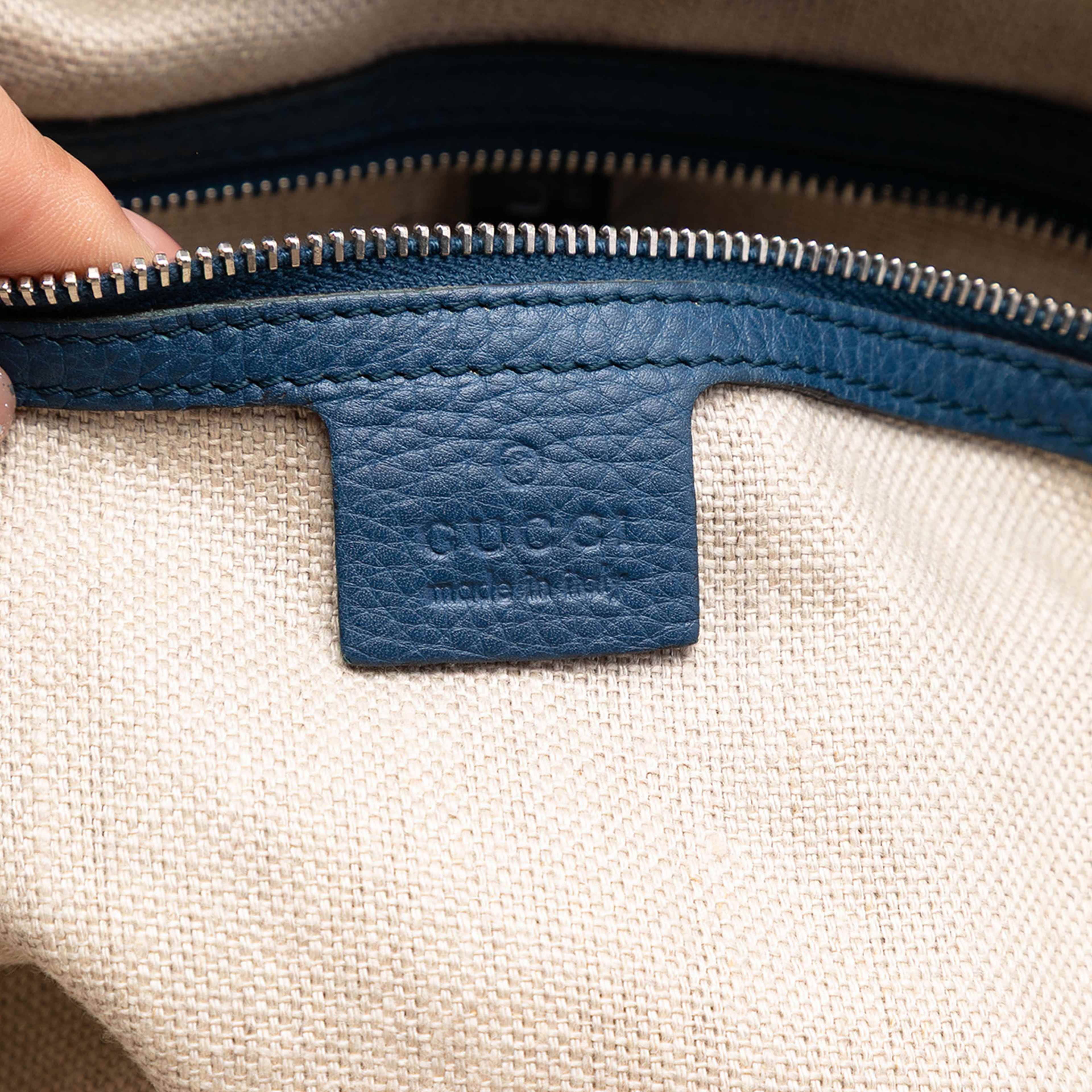 Gucci Large Gg Canvas Icon Bit Satchel, från Luxclusif, i färgen beige. Klicka för att öppna bilden i stort format