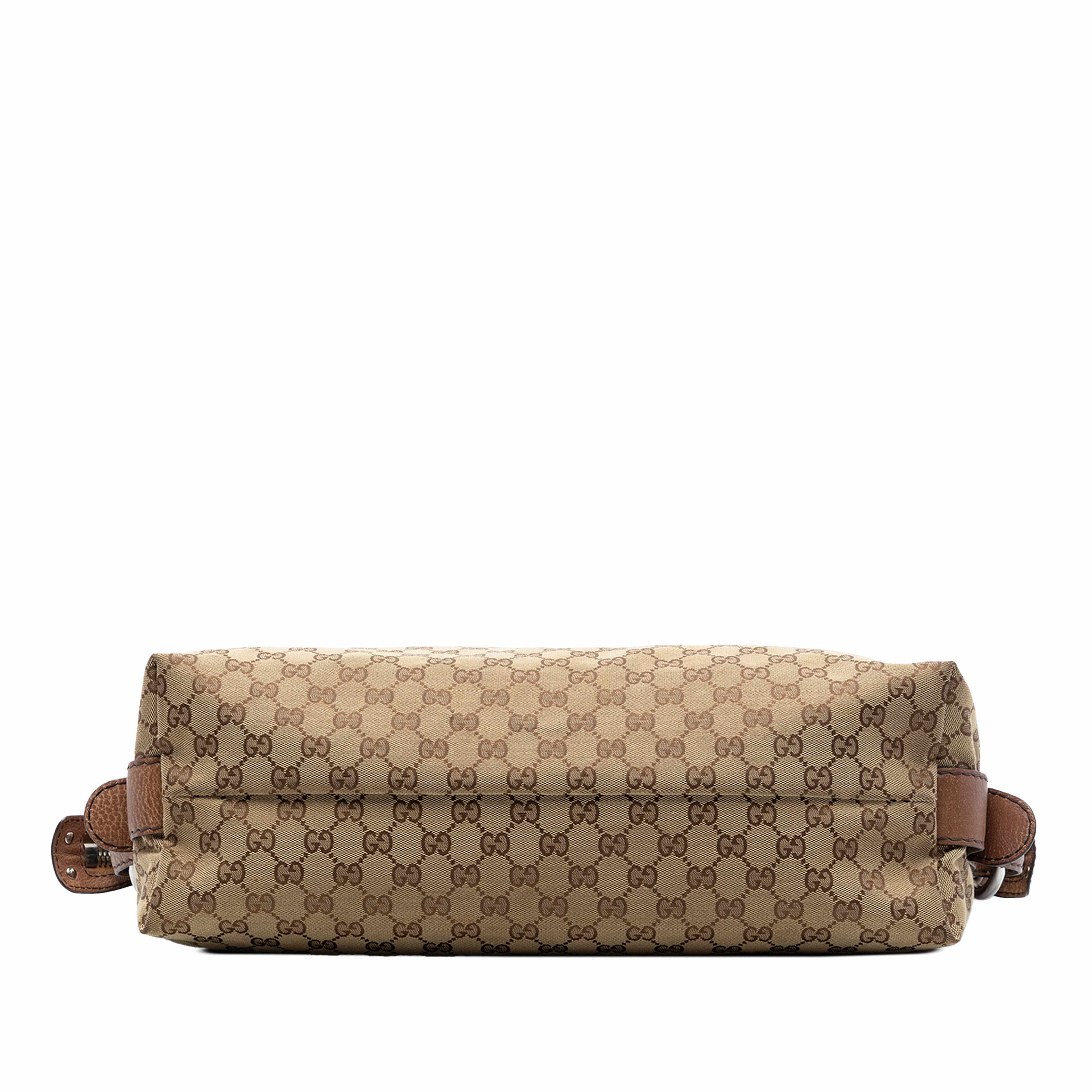 Gucci Medium Gg Canvas Bamboo Bar Tote, från Luxclusif, i färgen beige. Klicka för att öppna bilden i stort format