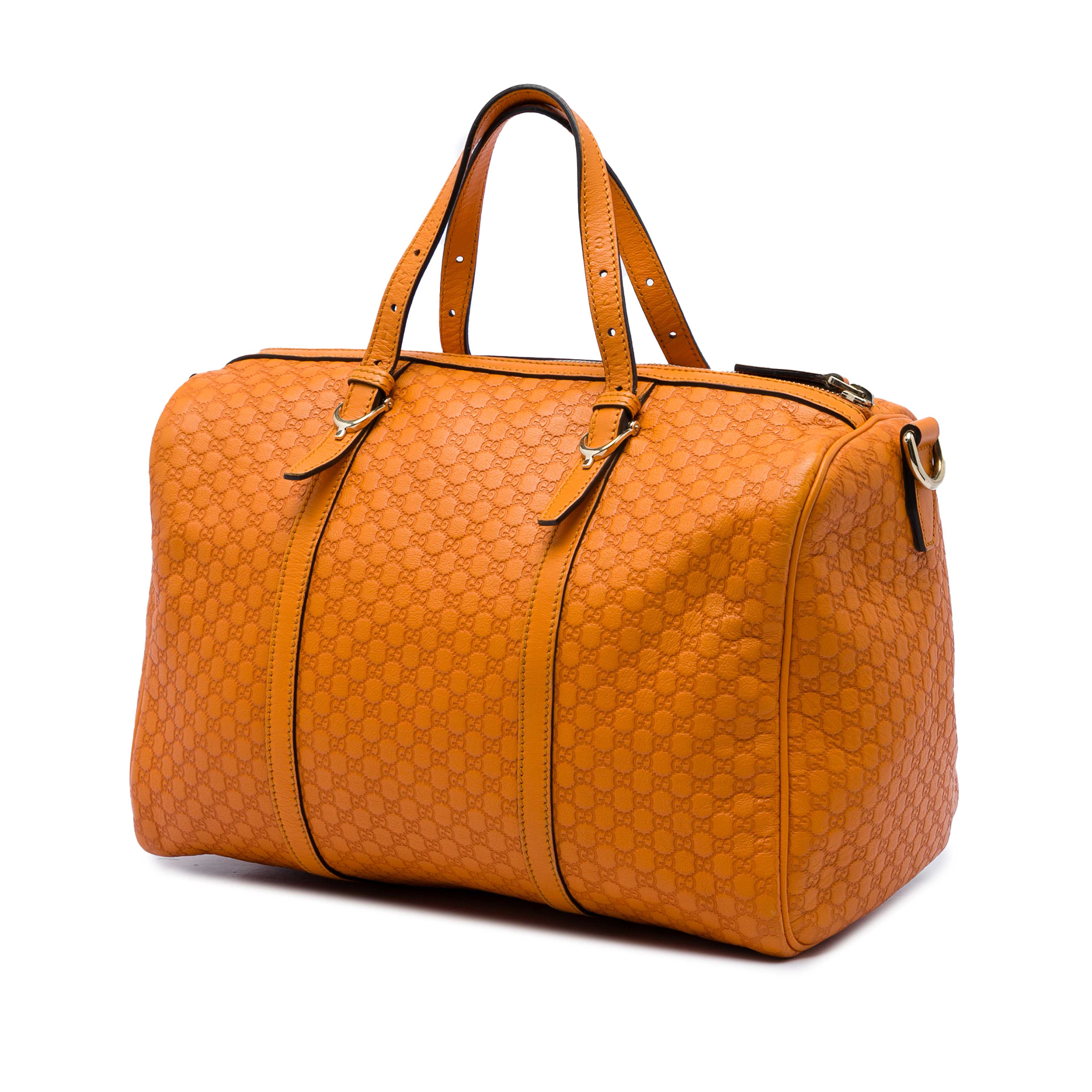 Gucci Microguccissima Nice Boston Bag, från Luxclusif, i färgen orange. Klicka för att öppna bilden i stort format