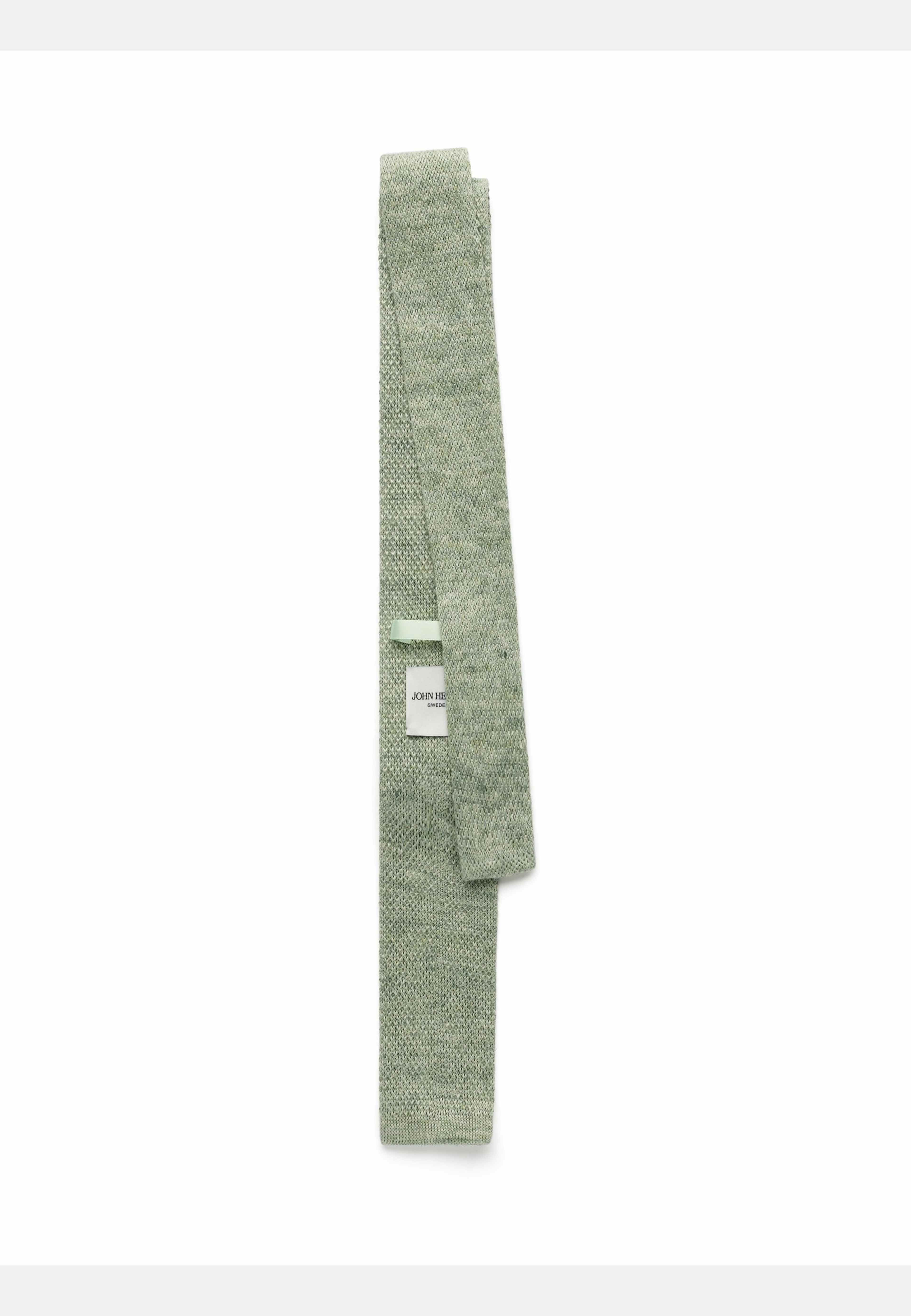 Linen Knitted Tie, från John Henric, i färgen green. Klicka för att öppna bilden i stort format