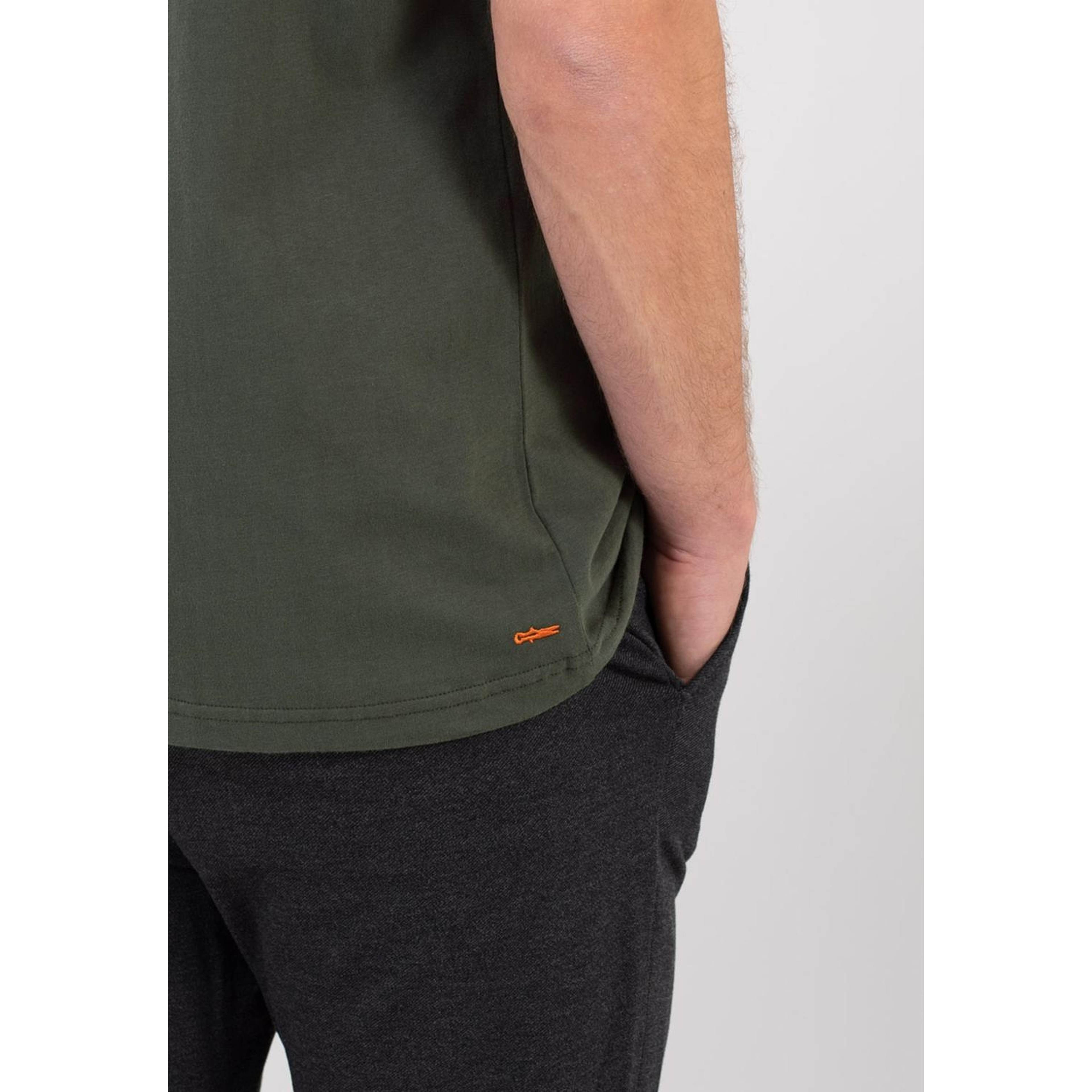 Mico High Collar Tee - Moss Green